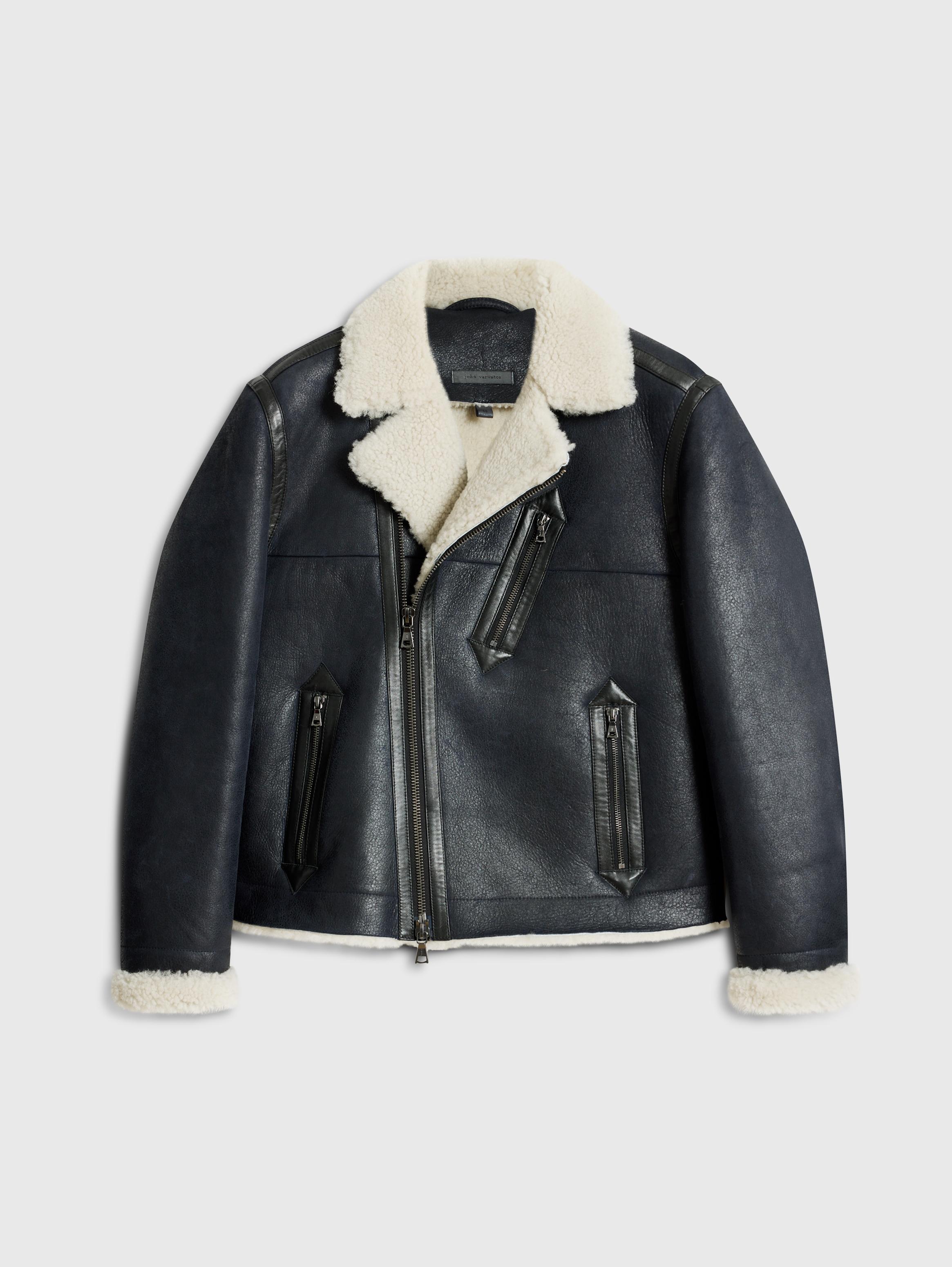 STERLING SHEARLING BIKER JACKET