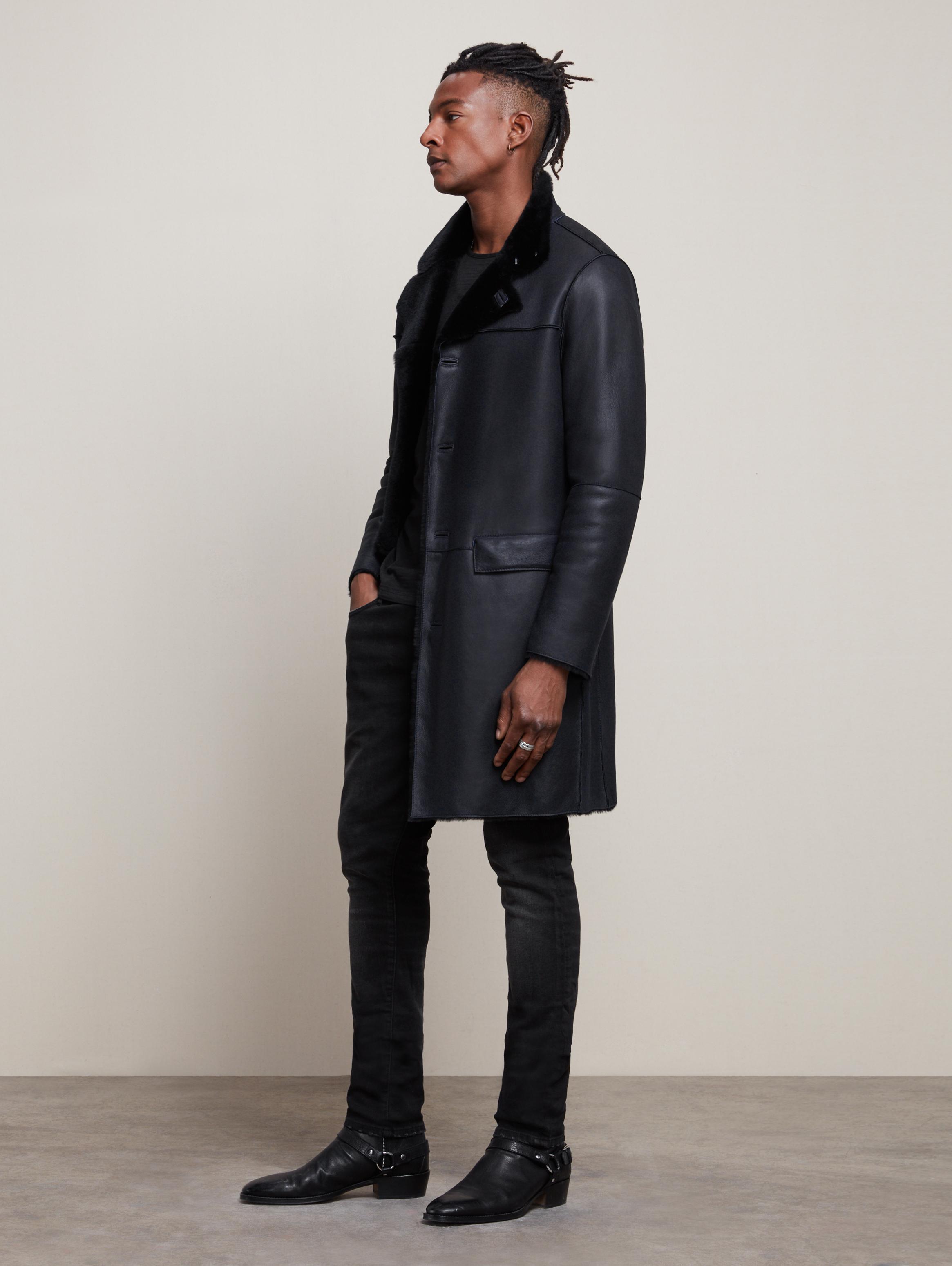 john varvatos shearling coat