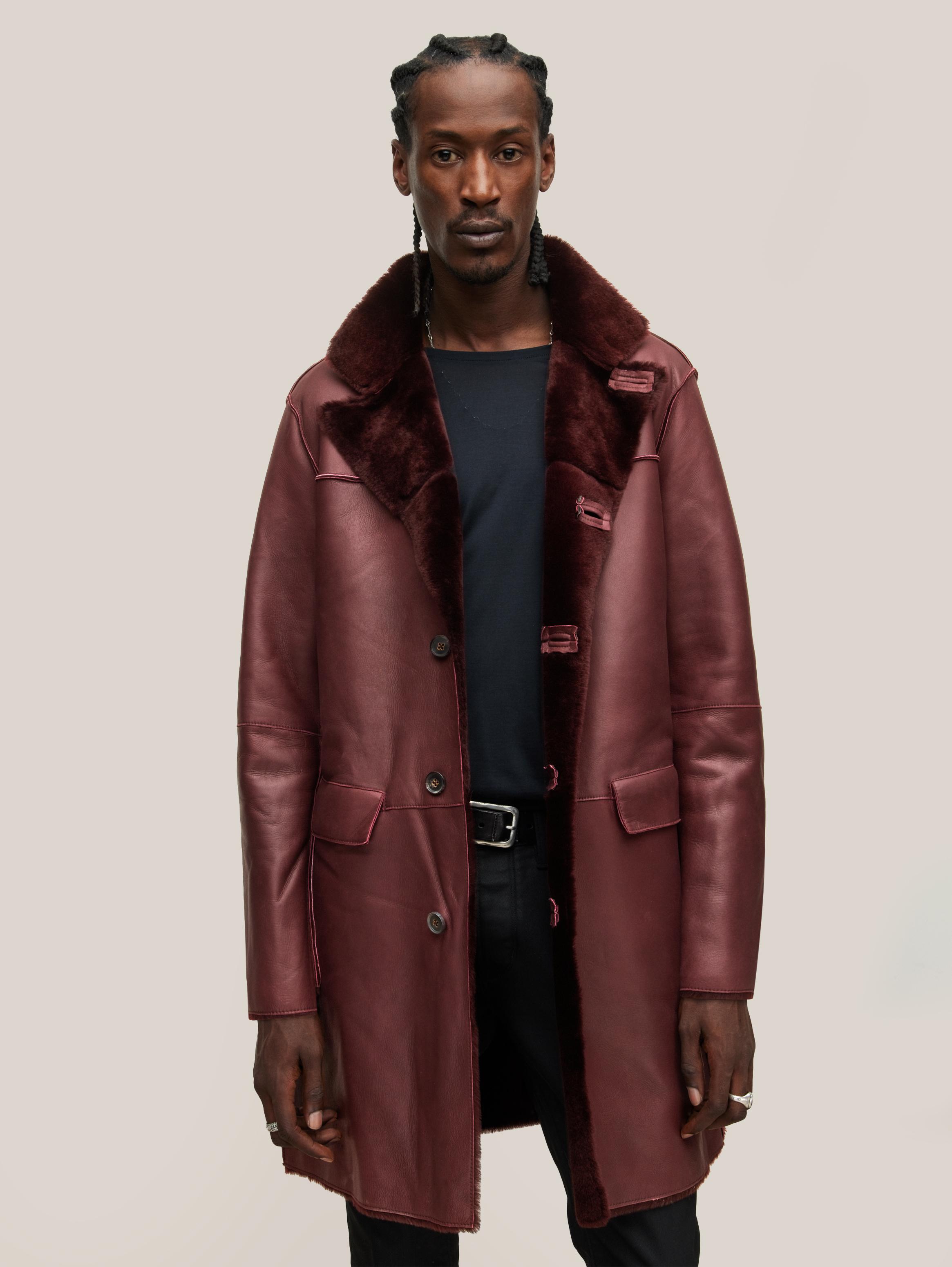 John varvatos deals shearling jacket