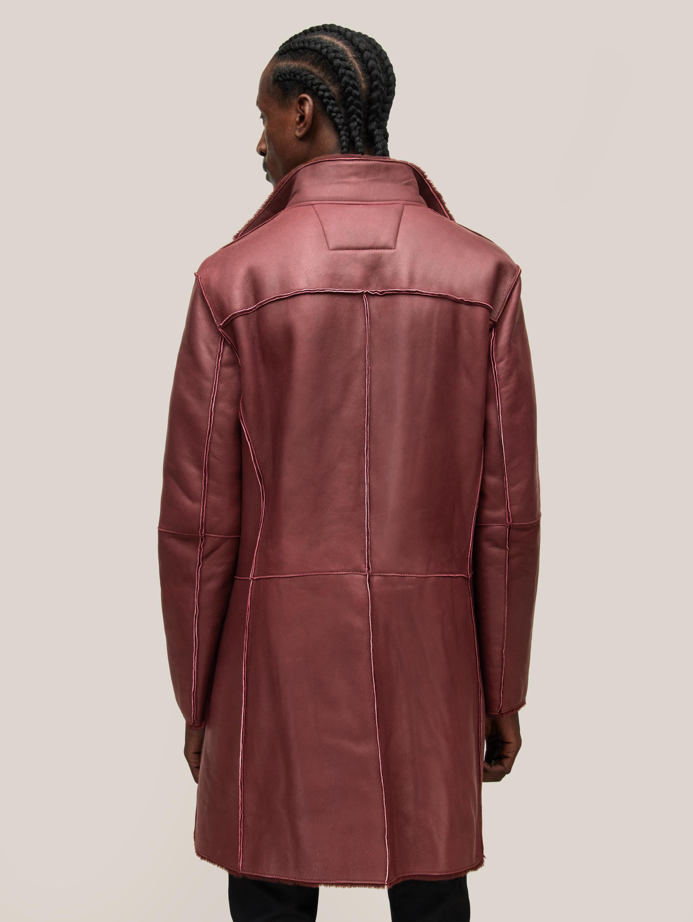 John varvatos shearling on sale coat