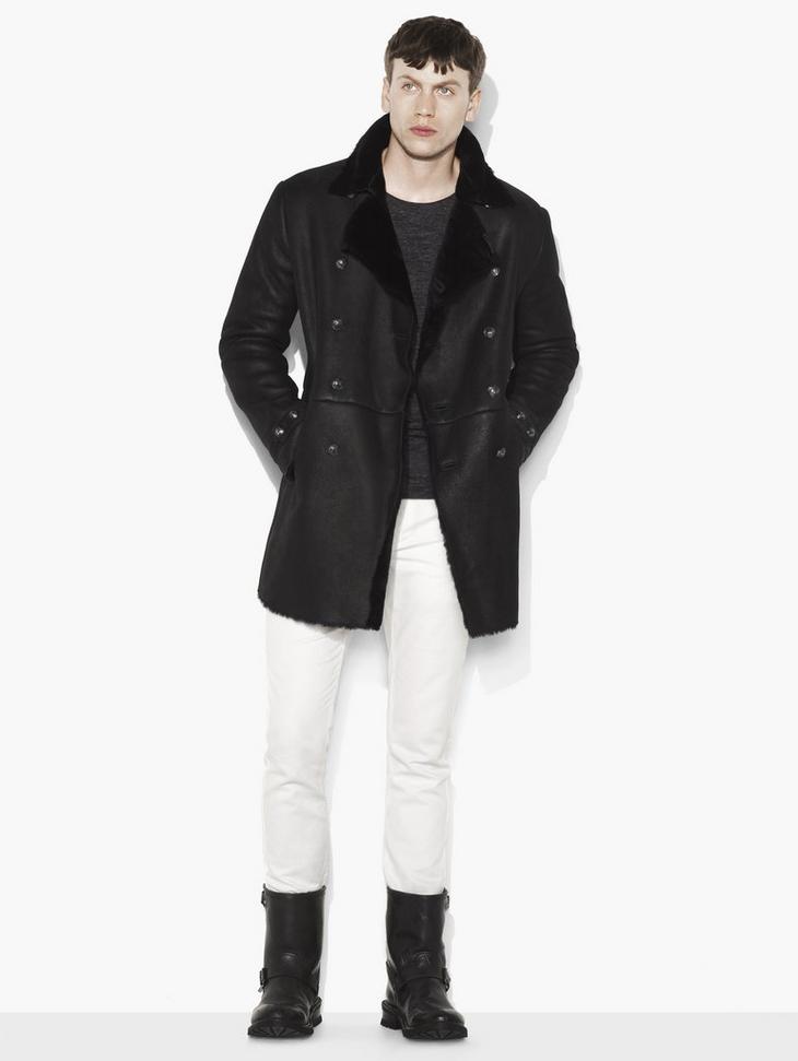 Double Breasted Shearling Coat image number 1