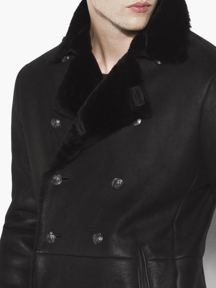 Double Breasted Shearling Coat image number 3