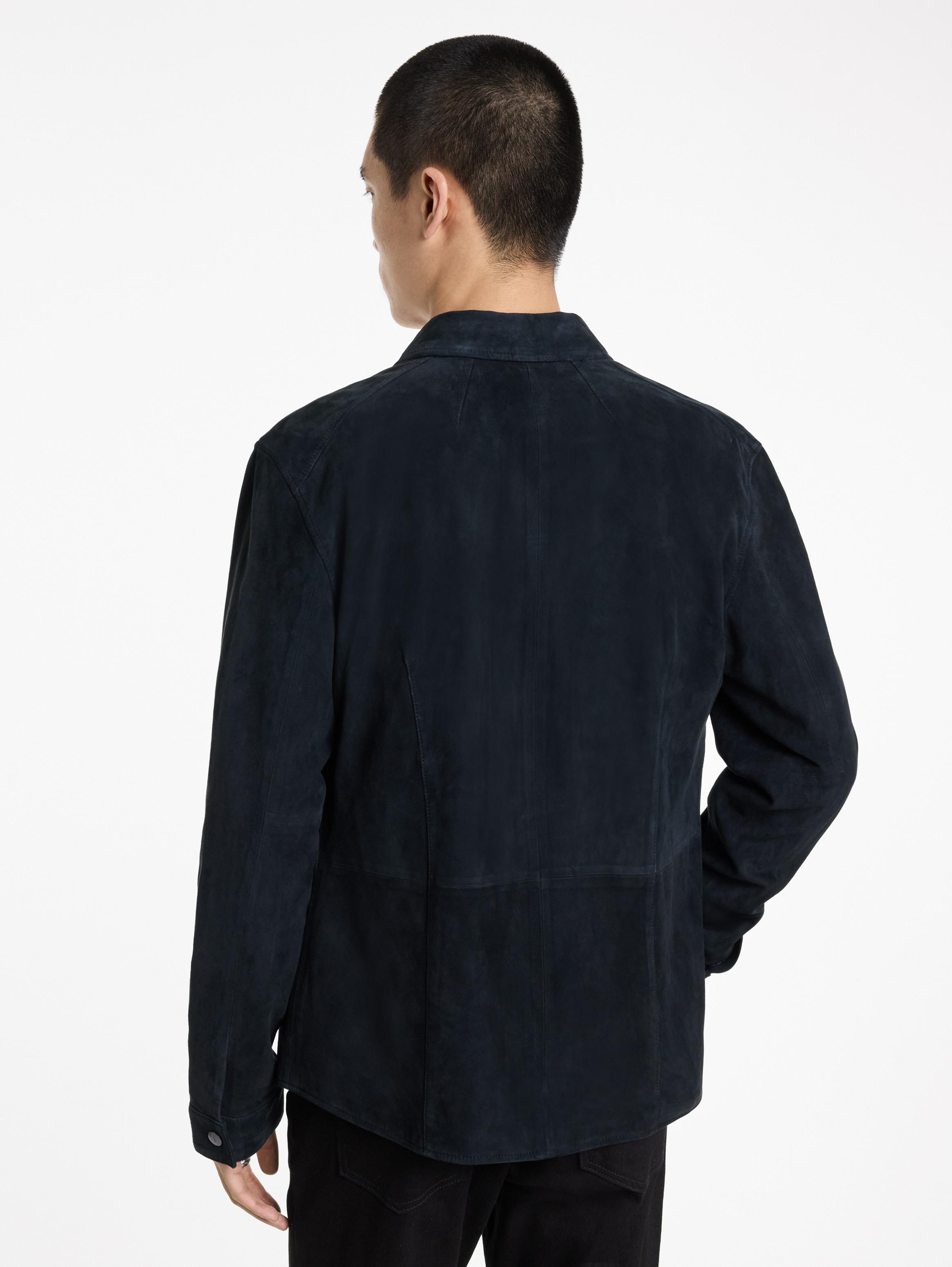 John varvatos outlet suede shirt jacket