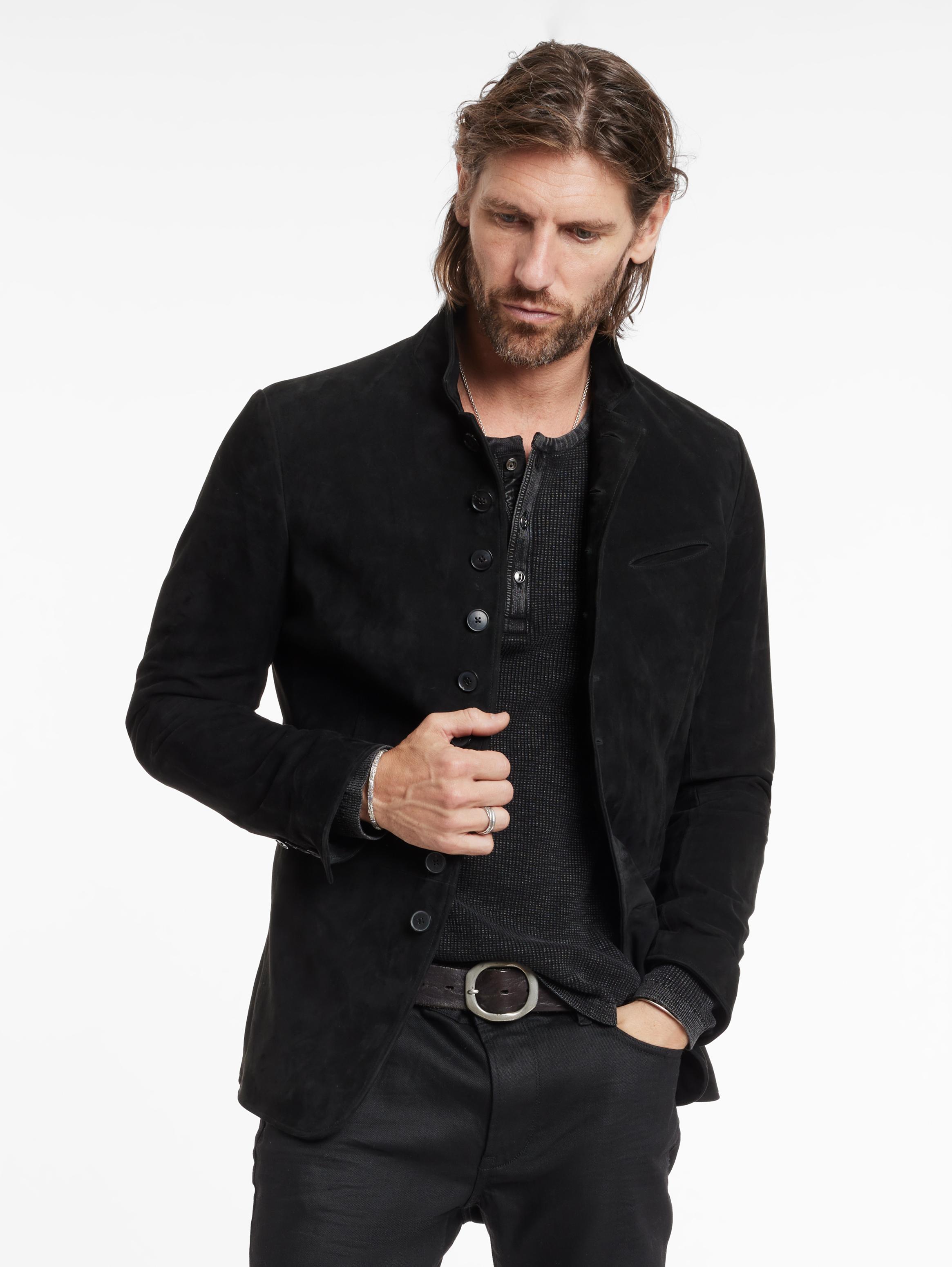 John varvatos suede bomber hotsell