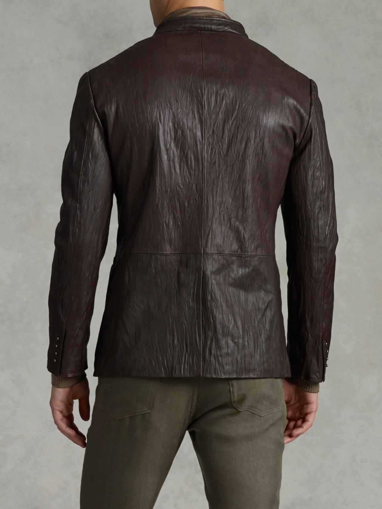 Short Collar Leather Jacket image number 2