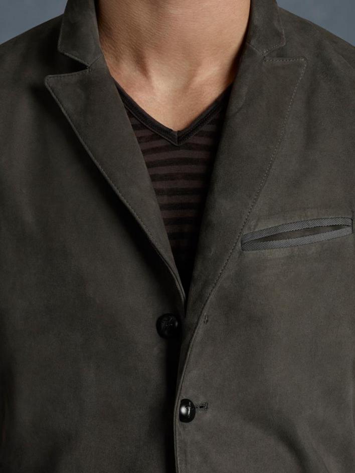 Five Button Leather Blazer image number 3