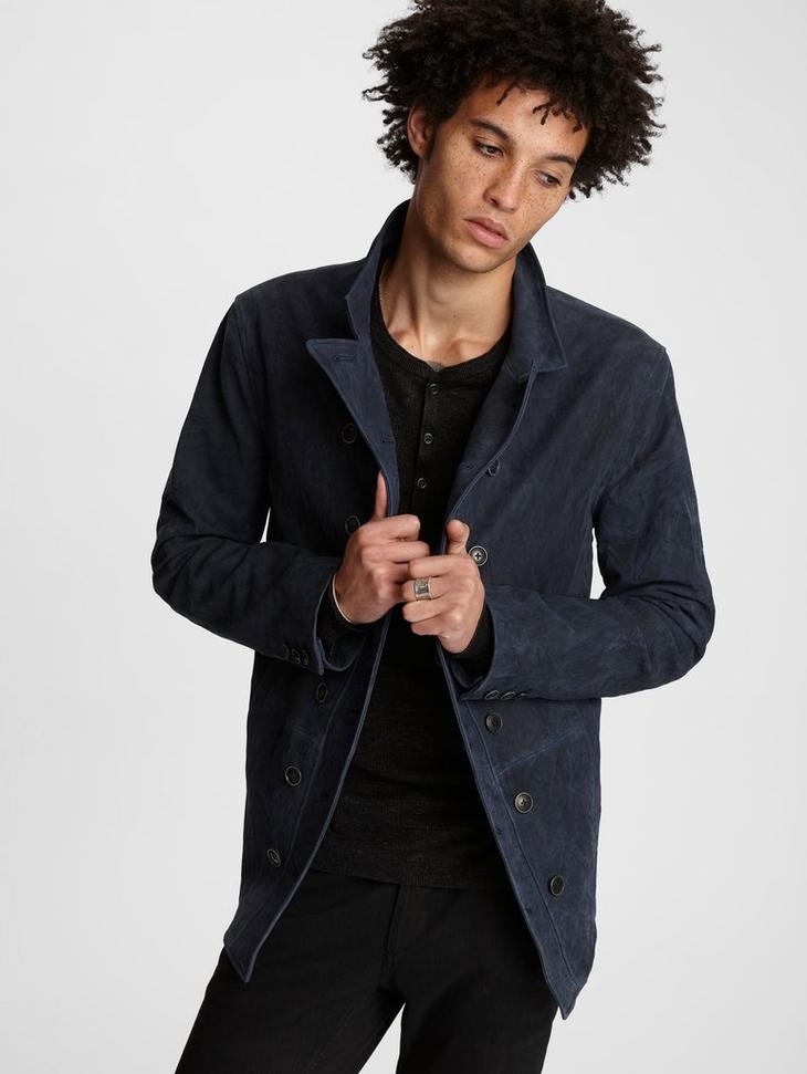Double-Breasted Suede Jacket image number 4