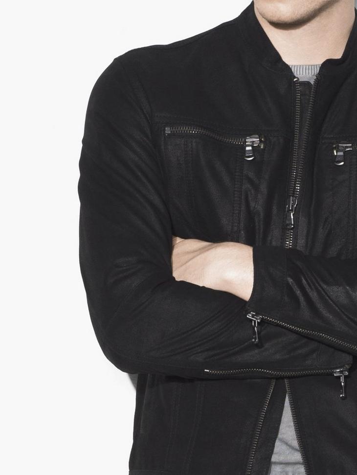 Leather Denim-Style Jacket image number 3