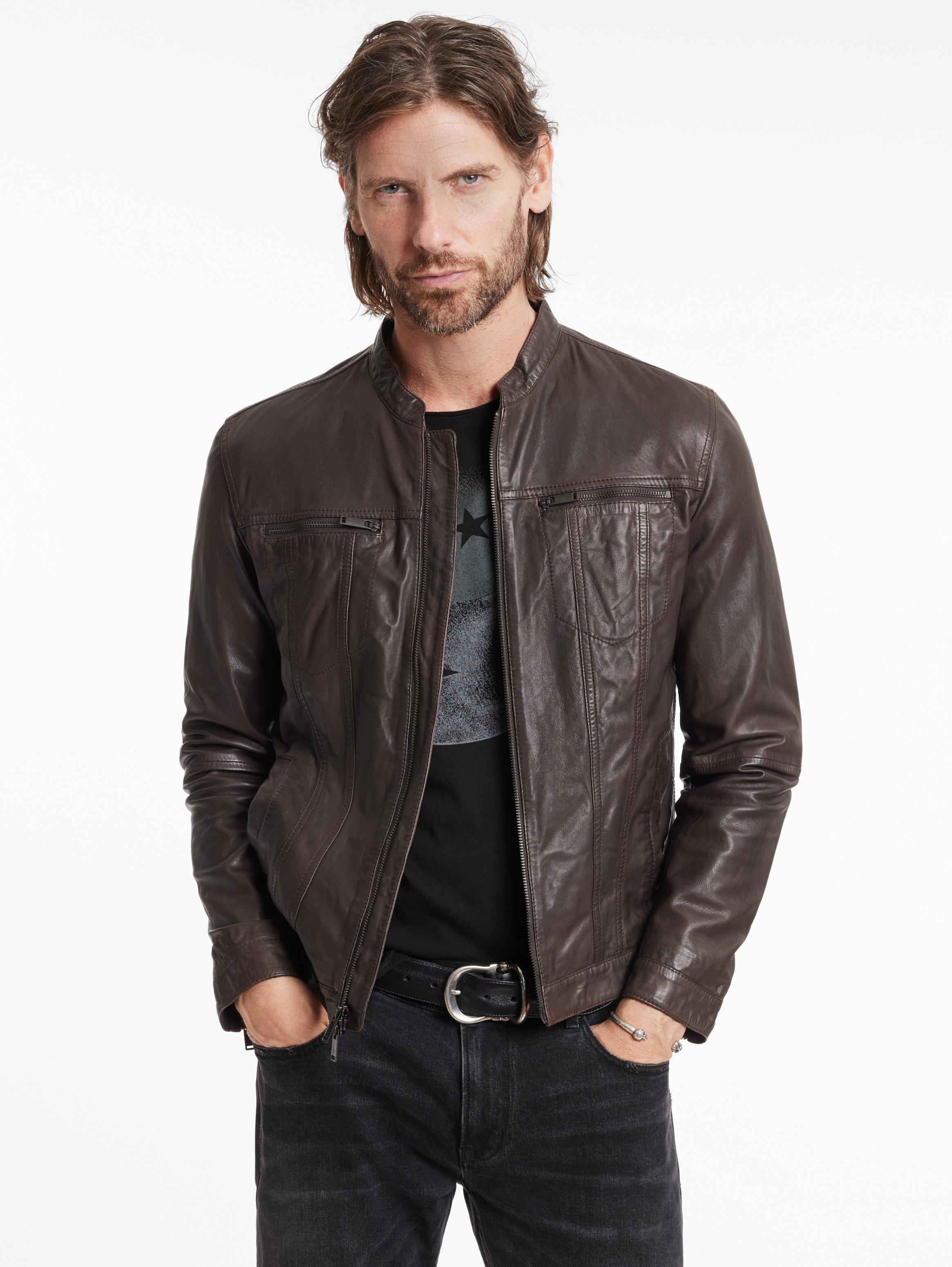 John varvatos shop men's leather jacket