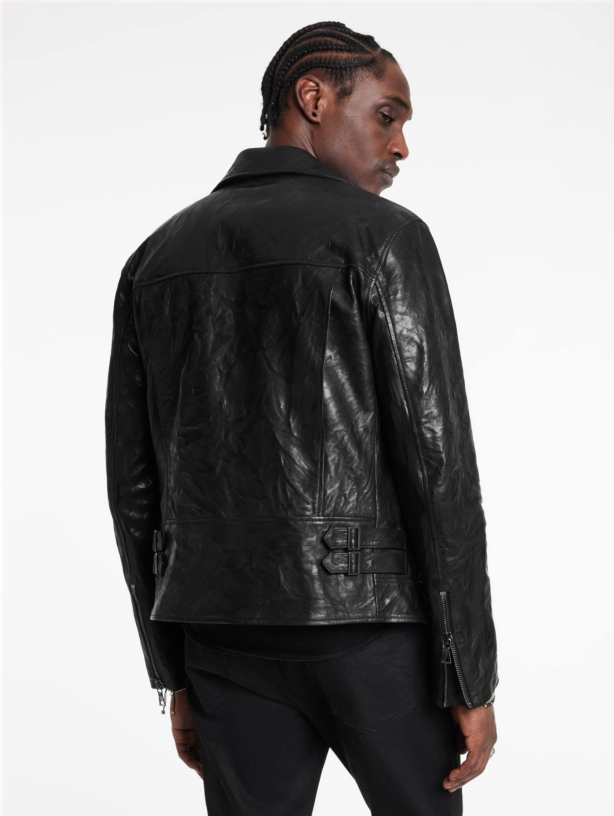 John varvatos leather biker jacket hotsell