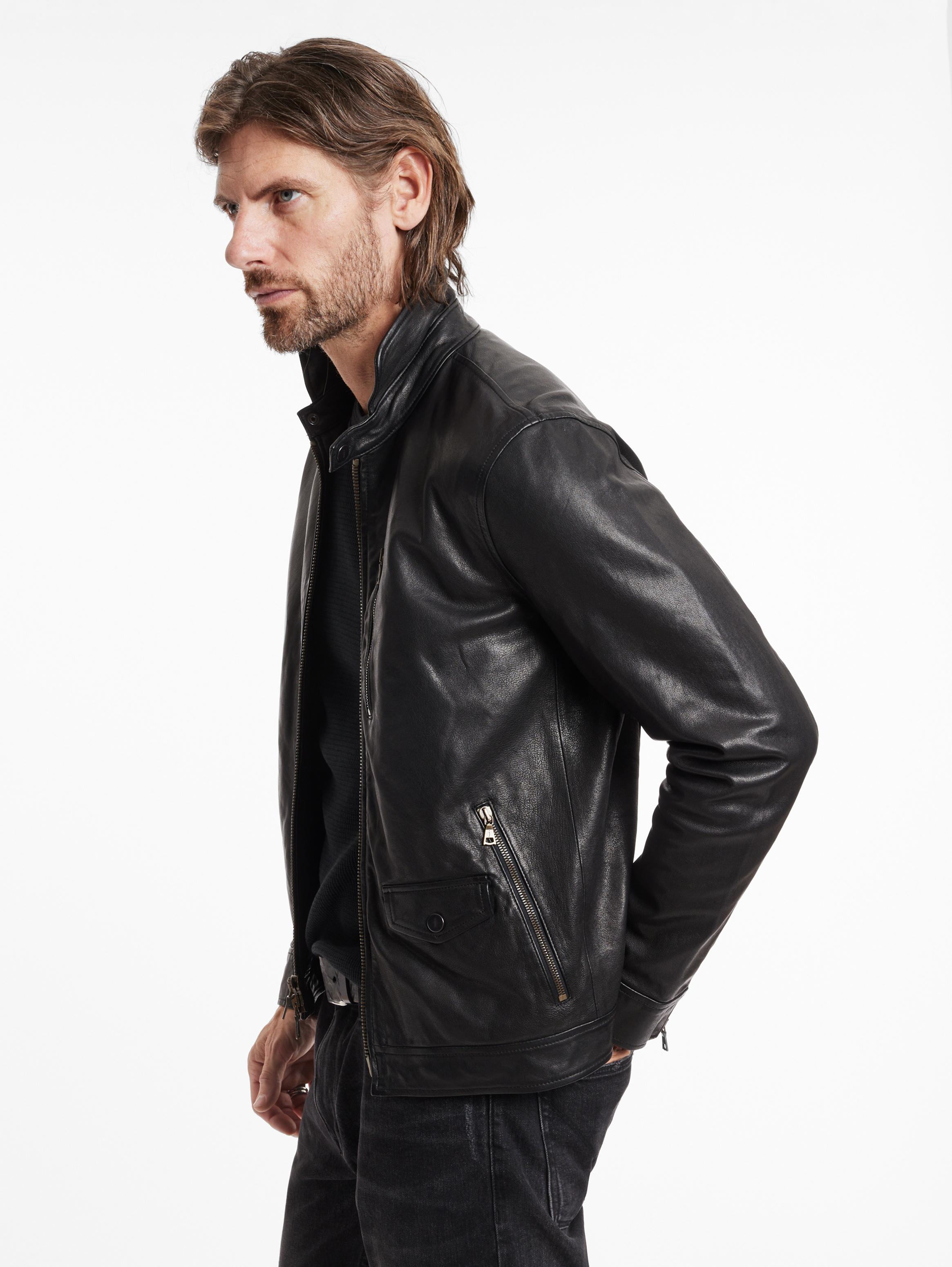 John varvatos 2024 leather jacket