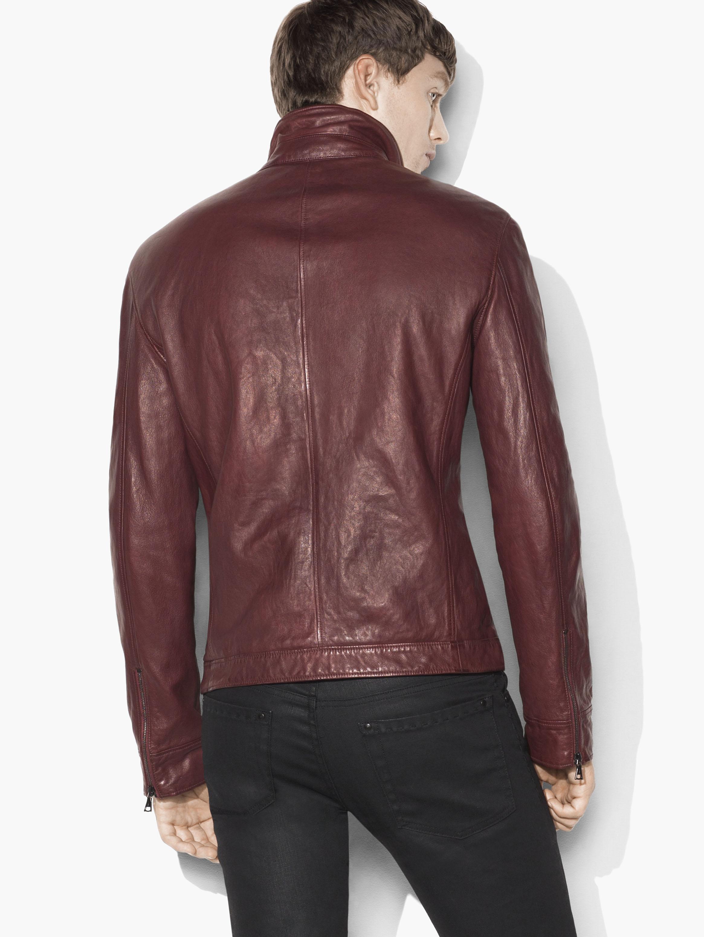 Wire Collar Leather Jacket image number 2