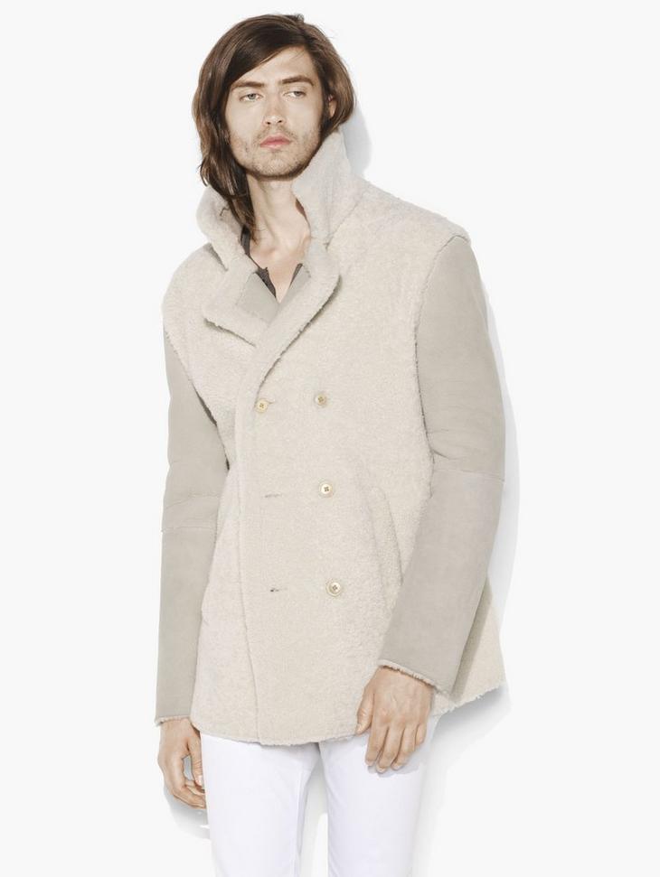 Shearling Double Breasted Coat image number 1