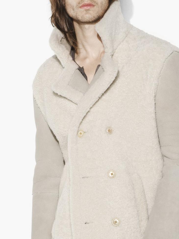 Shearling Double Breasted Coat image number 3