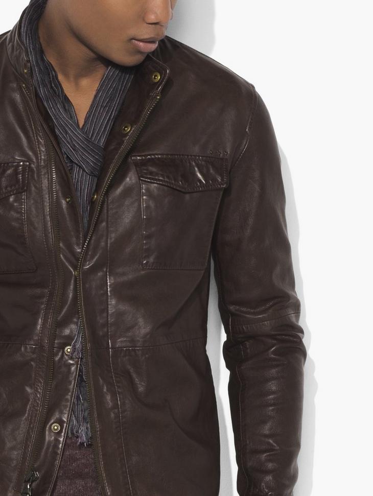 Leather Shirt Jacket image number 3
