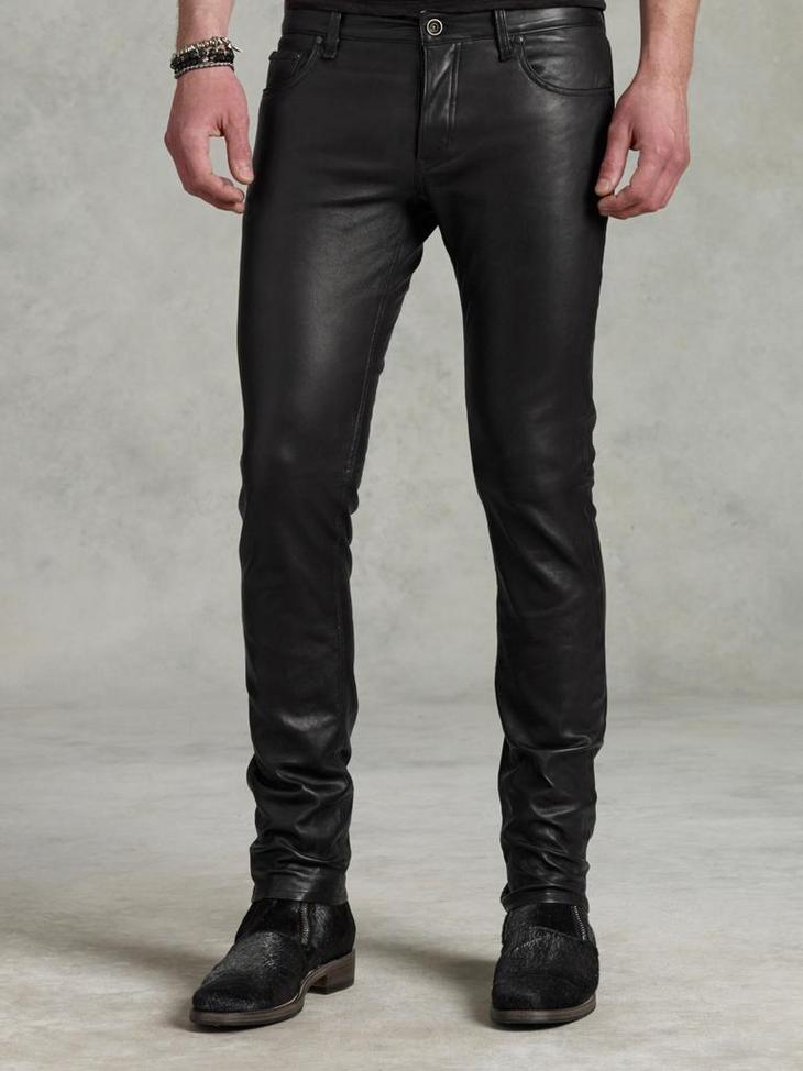 THE ROCKER - SKINNY FIT LEATHER JEAN image number 1