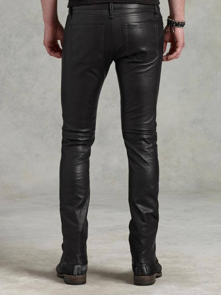 THE ROCKER - SKINNY FIT LEATHER JEAN image number 2