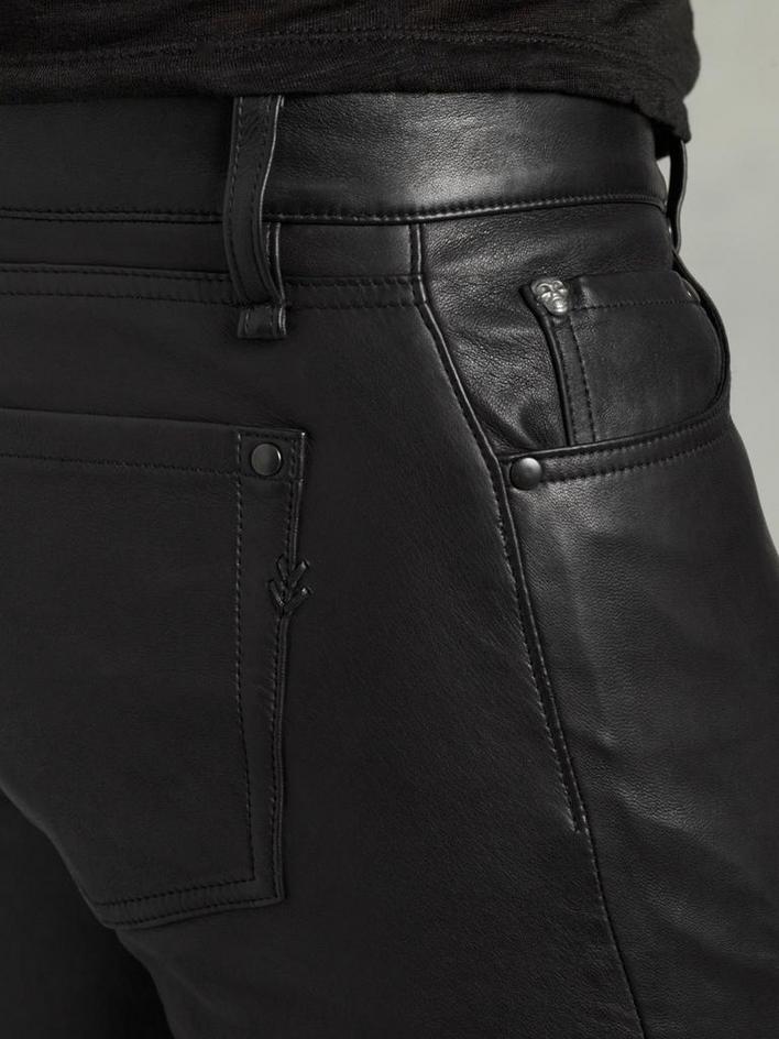 THE ROCKER - SKINNY FIT LEATHER JEAN image number 3