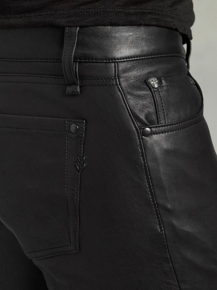 THE ROCKER - SKINNY FIT LEATHER JEAN image number 3