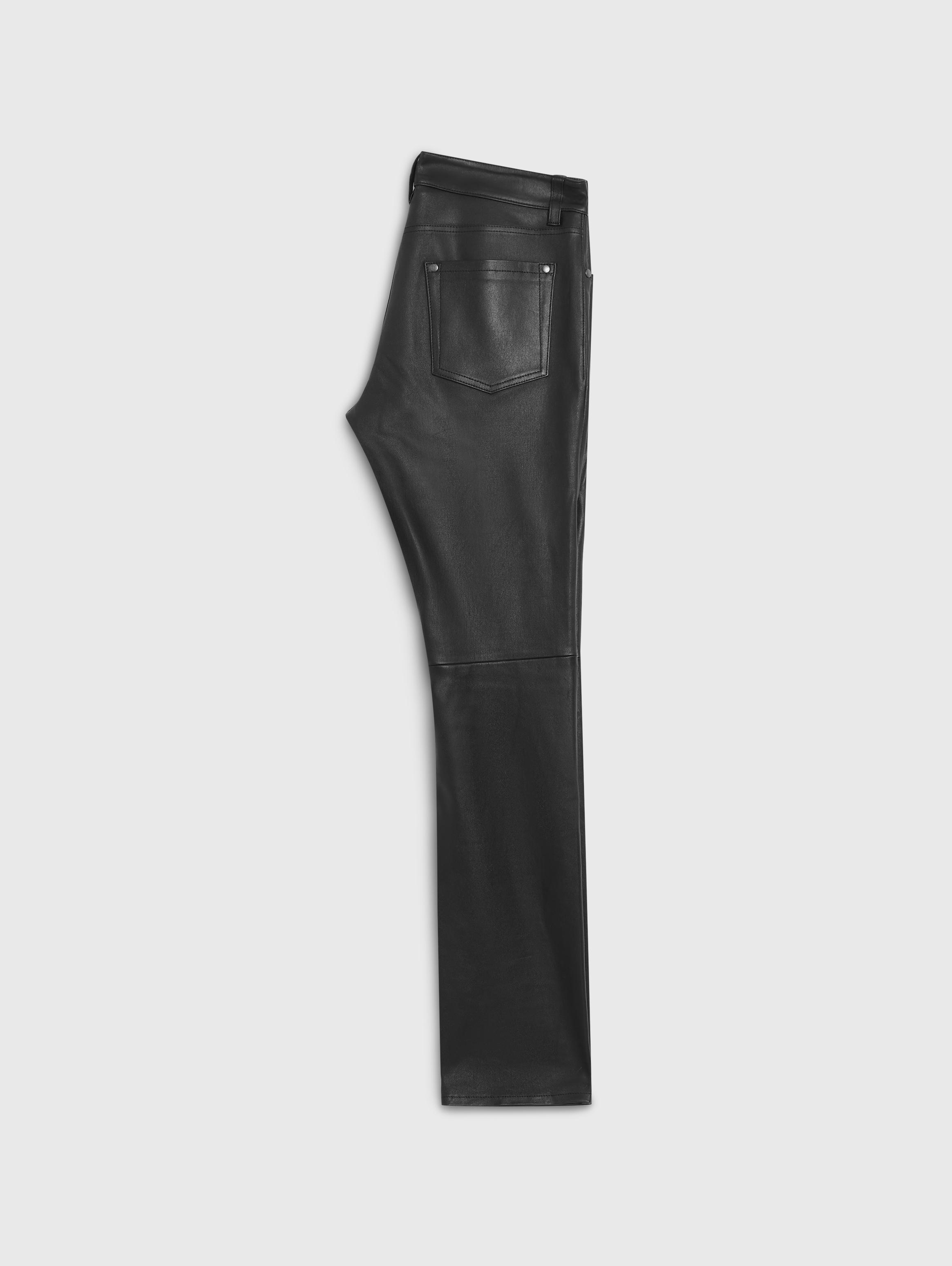 GIPSY Men's LEATHER JEANS / Leather Pants Smooth Leather in Black W29  /L32