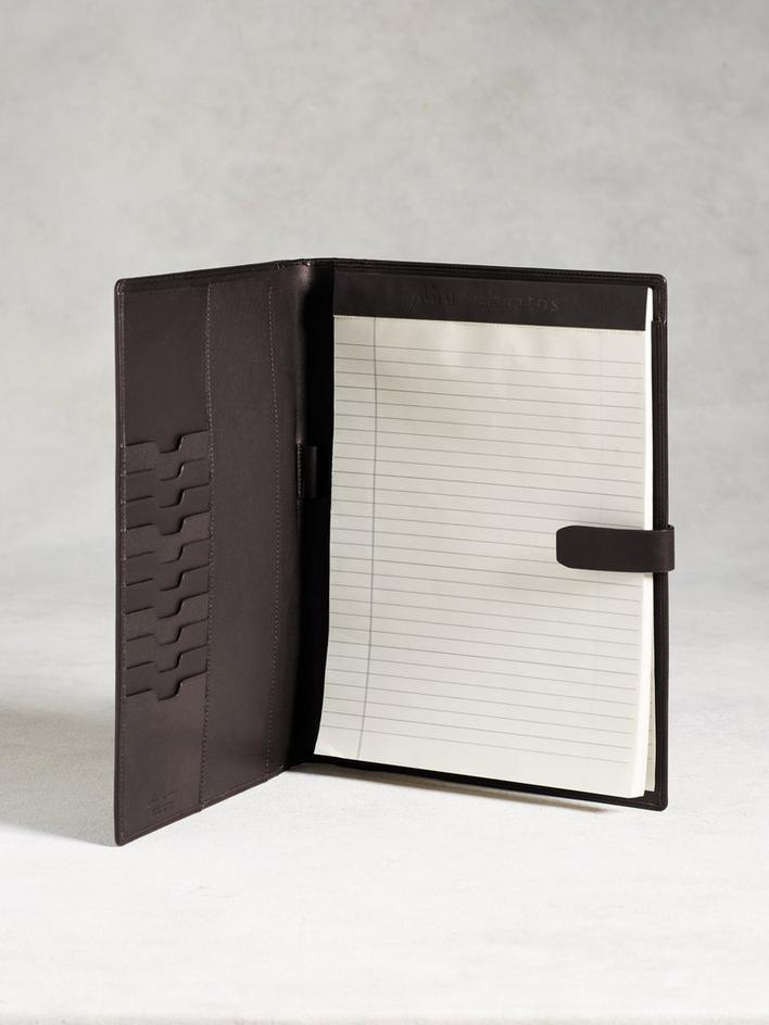 Large Calfskin Notebook Cover With Crocodile Detail image number 3