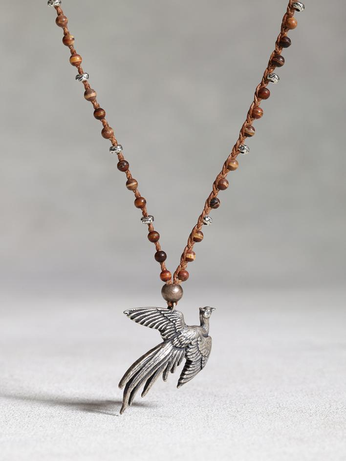 Silver Pheasant Necklace image number 1