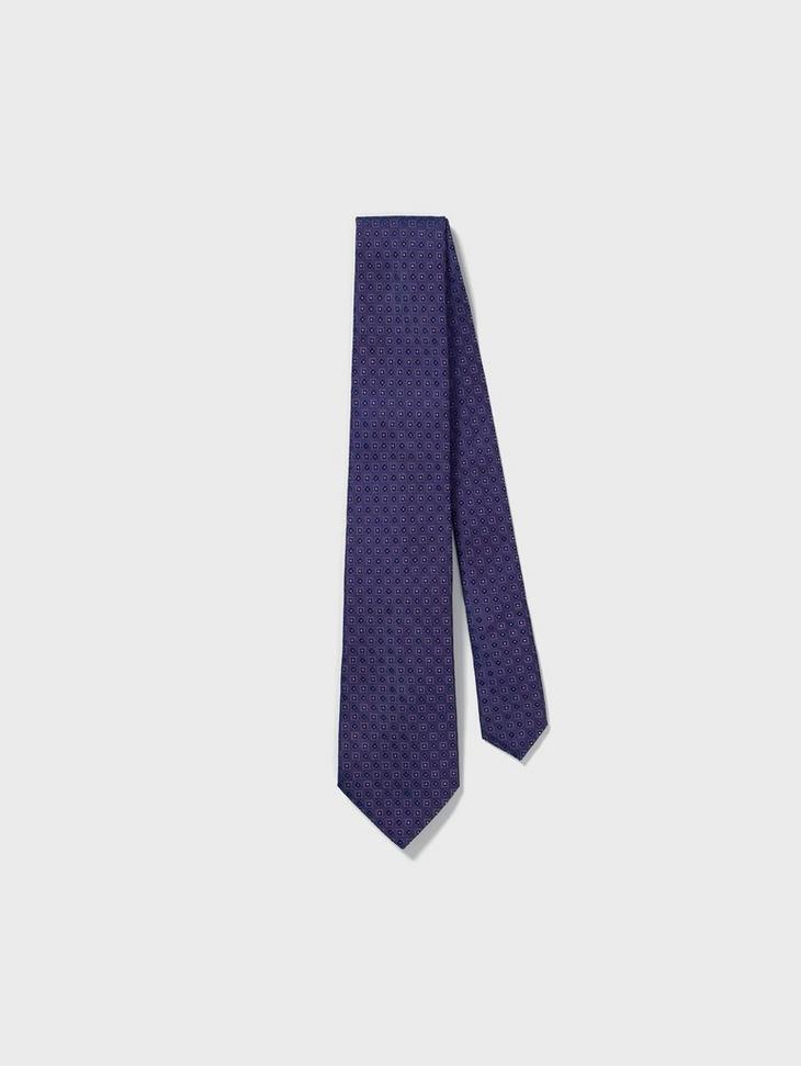 Wide Silk Patterned Tie image number 1