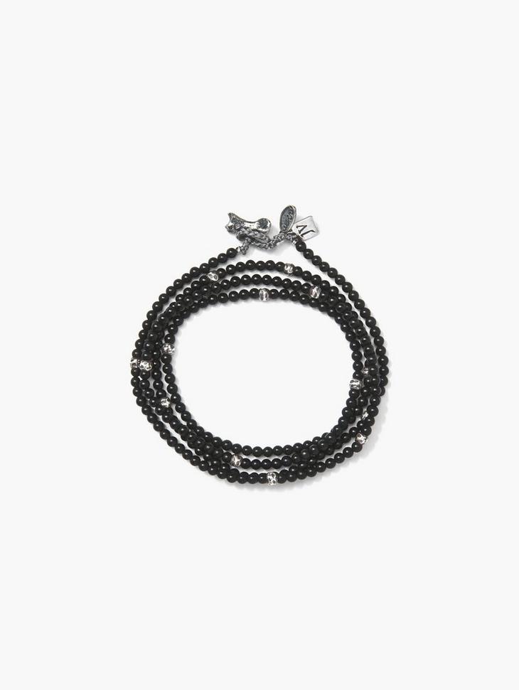 Onyx and Sterling Multi-Wrap Bracelet image number 2