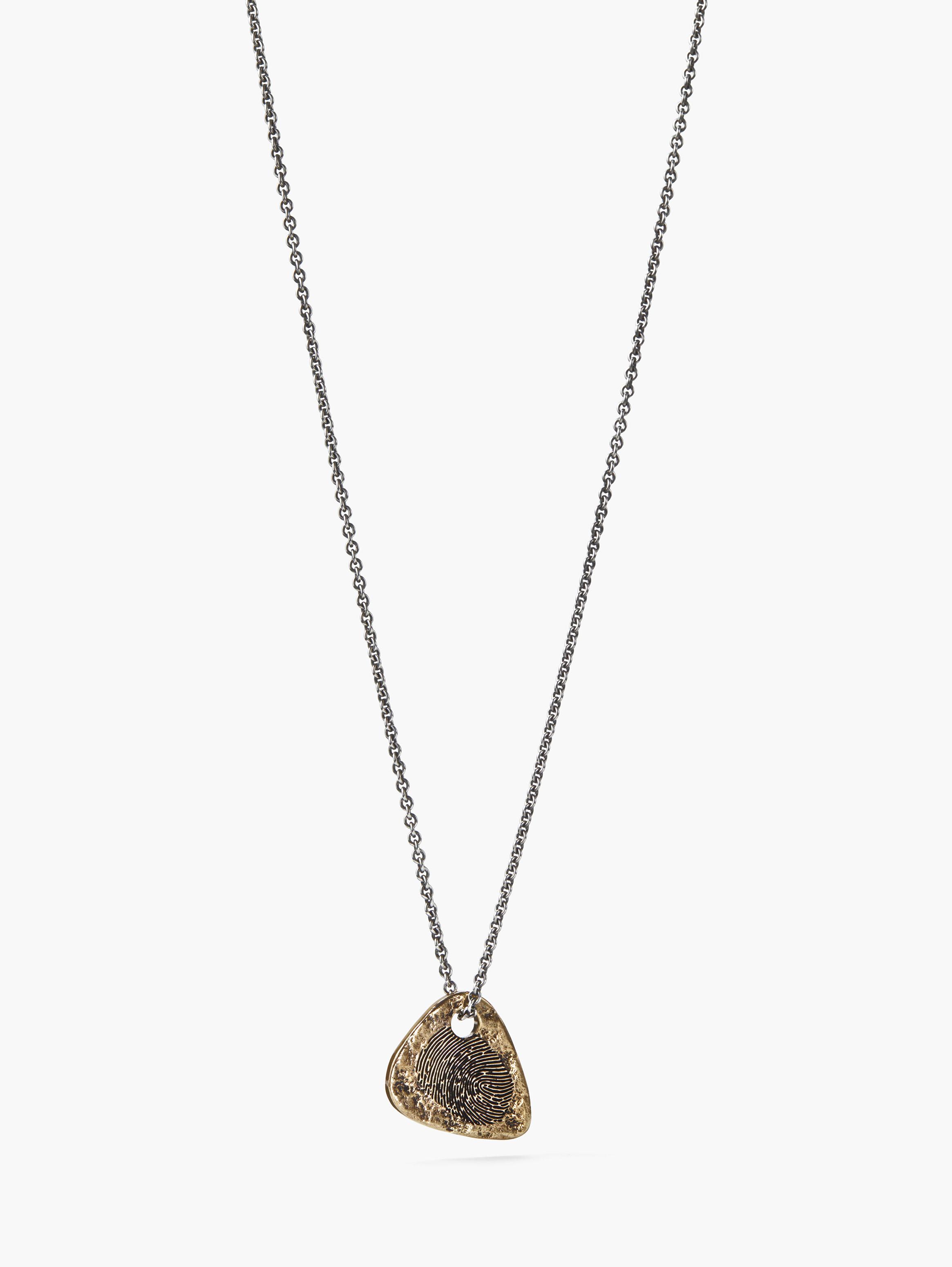 BRASS GUITAR PICK NECKLACE image number 1