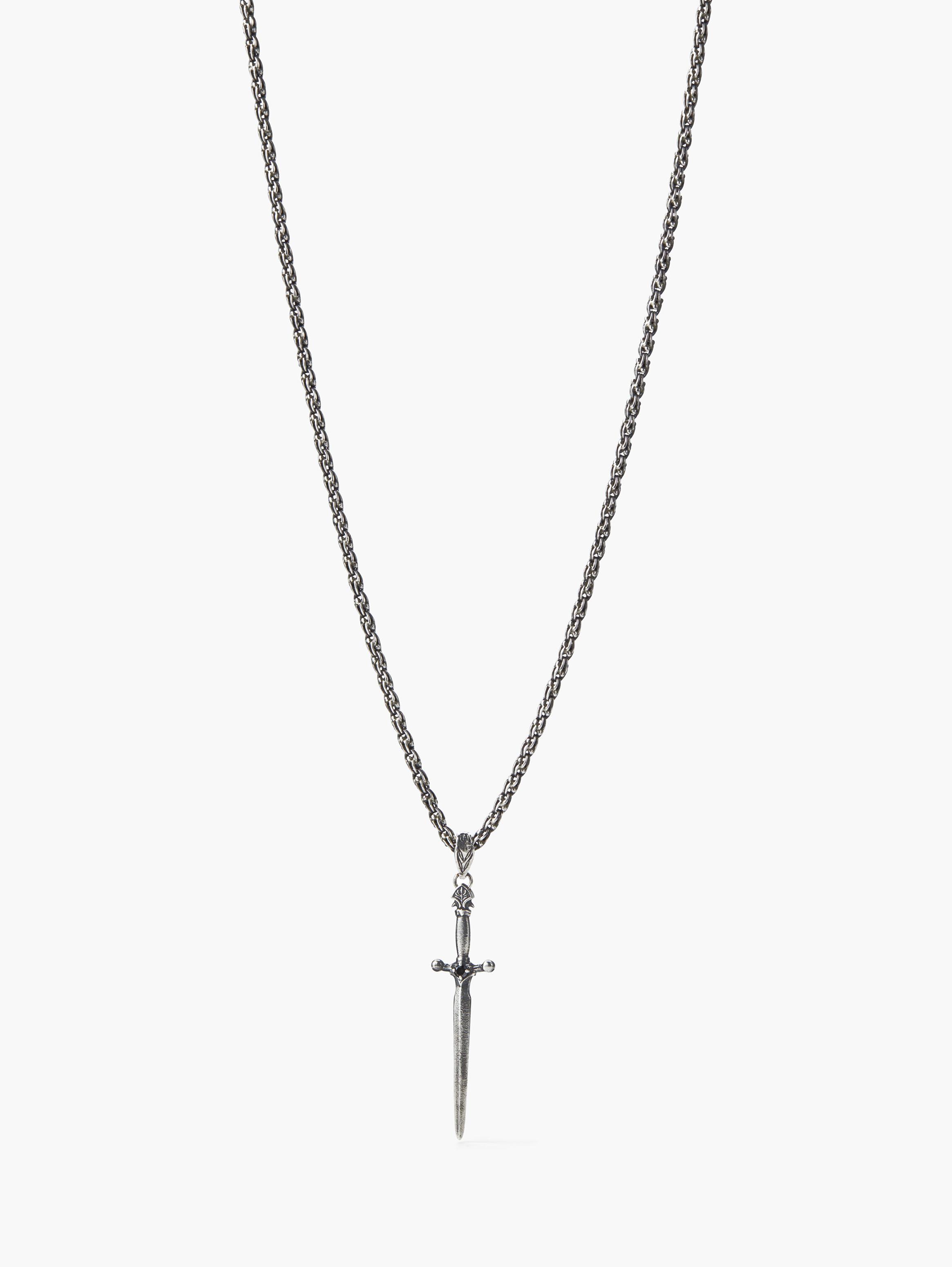 SILVER DAGGER NECKLACE