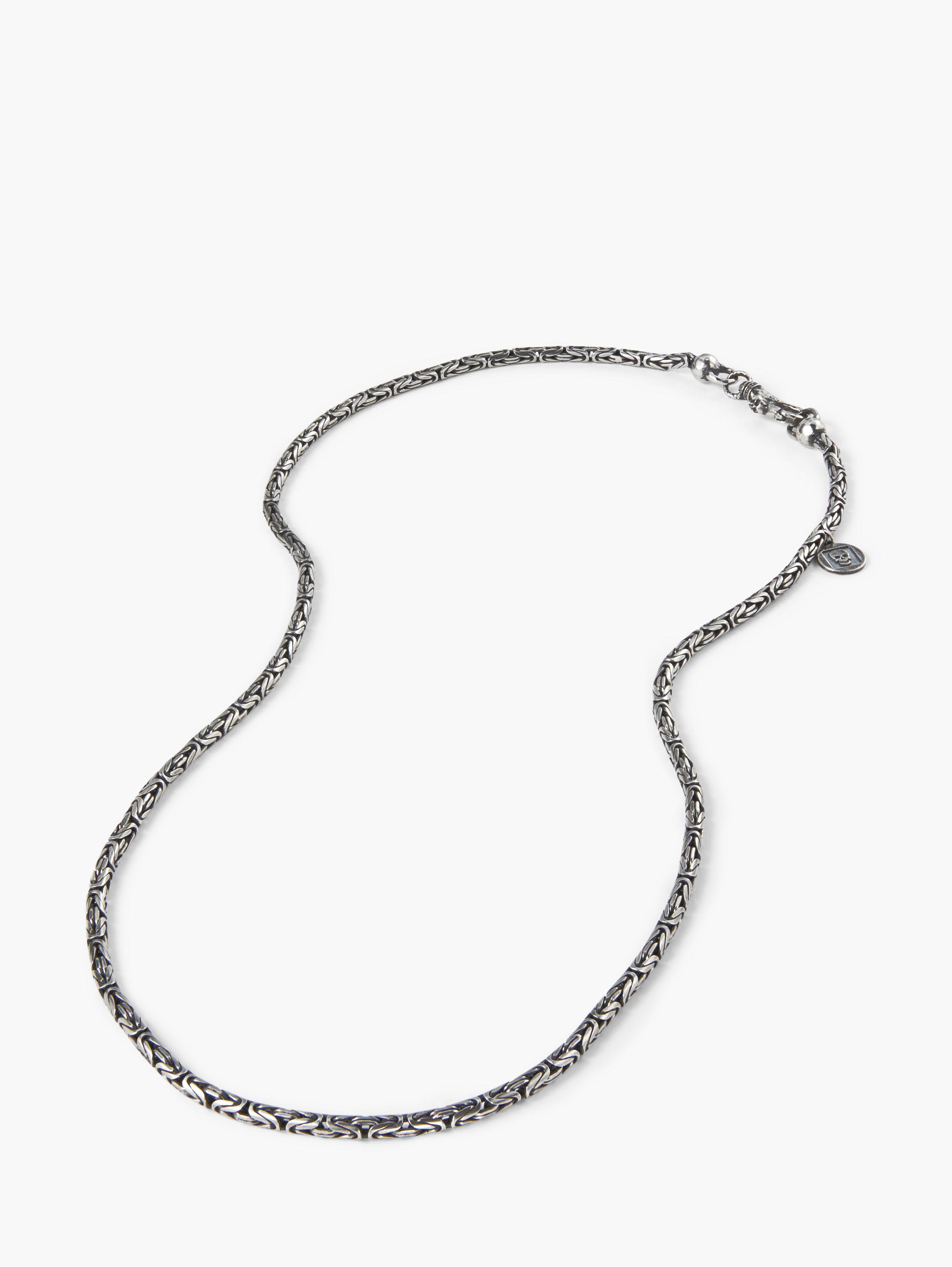 John Varvatos ANCIENT PADLOCK Chain Necklace for Men in Silver and Brass