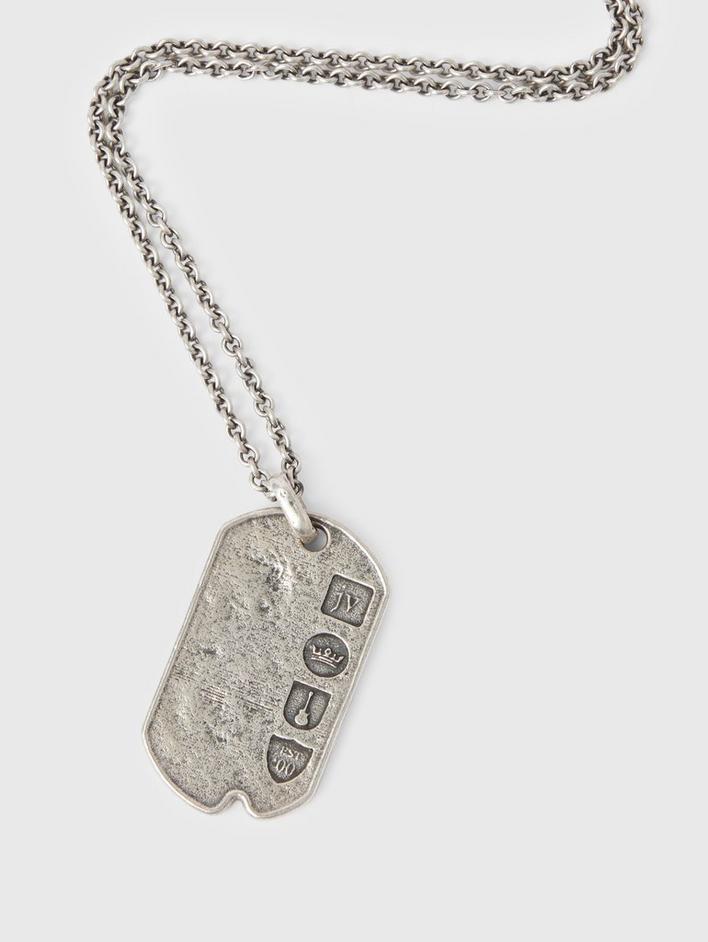 Silver Distressed Dog Tag image number 2