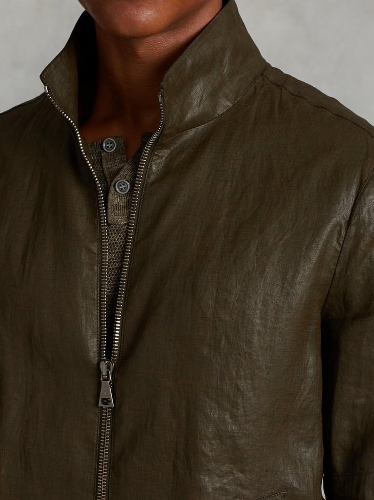 Resin Coated Linen Jacket image number 3