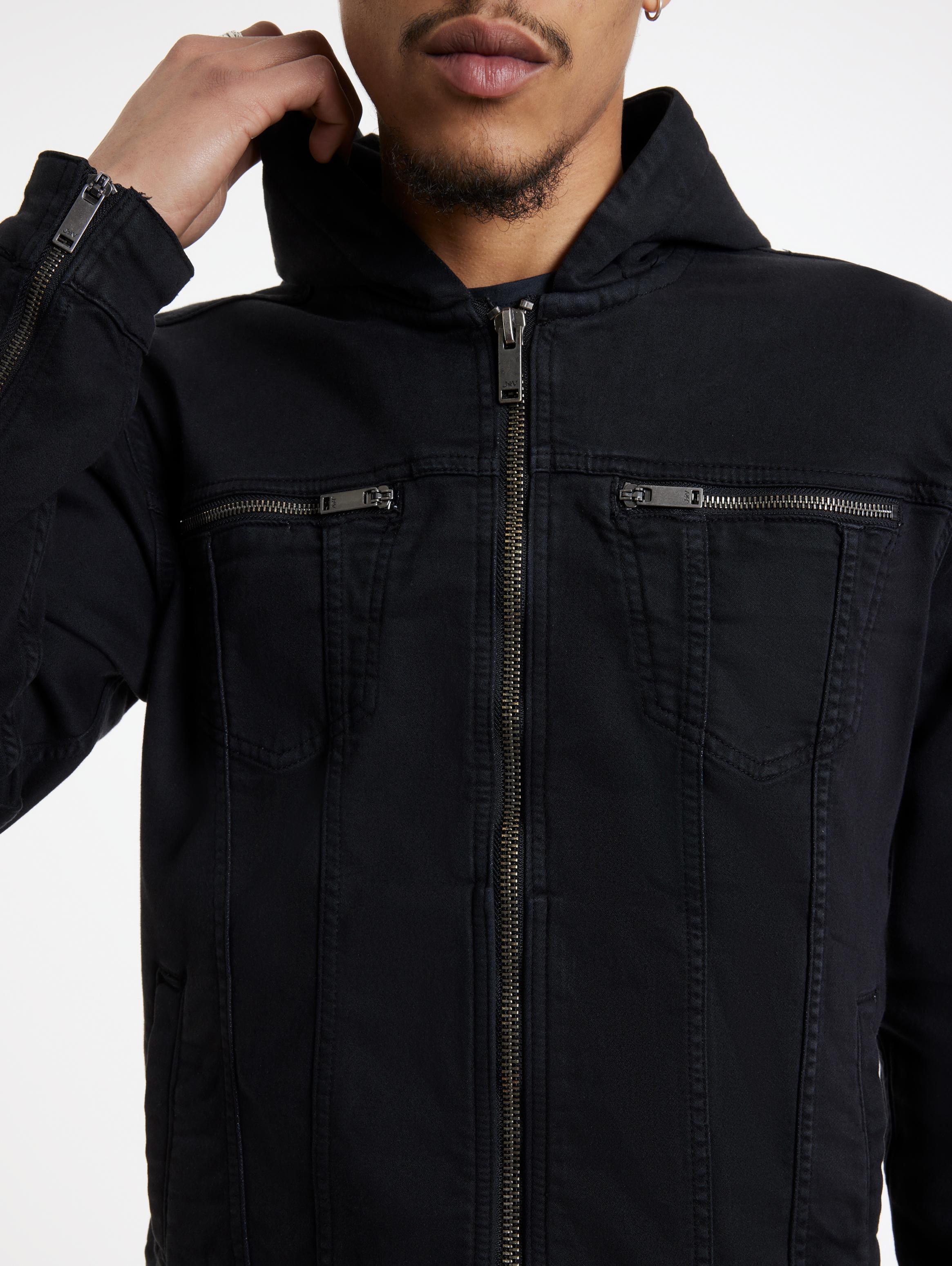 John varvatos black denim jacket best sale