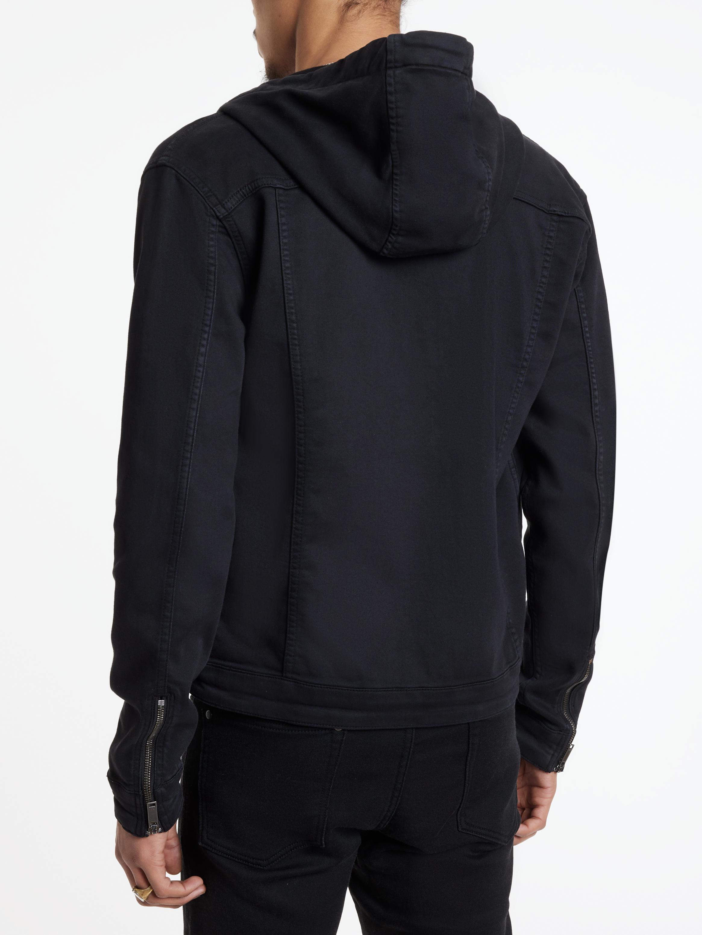 John varvatos hooded jean hot sale jacket