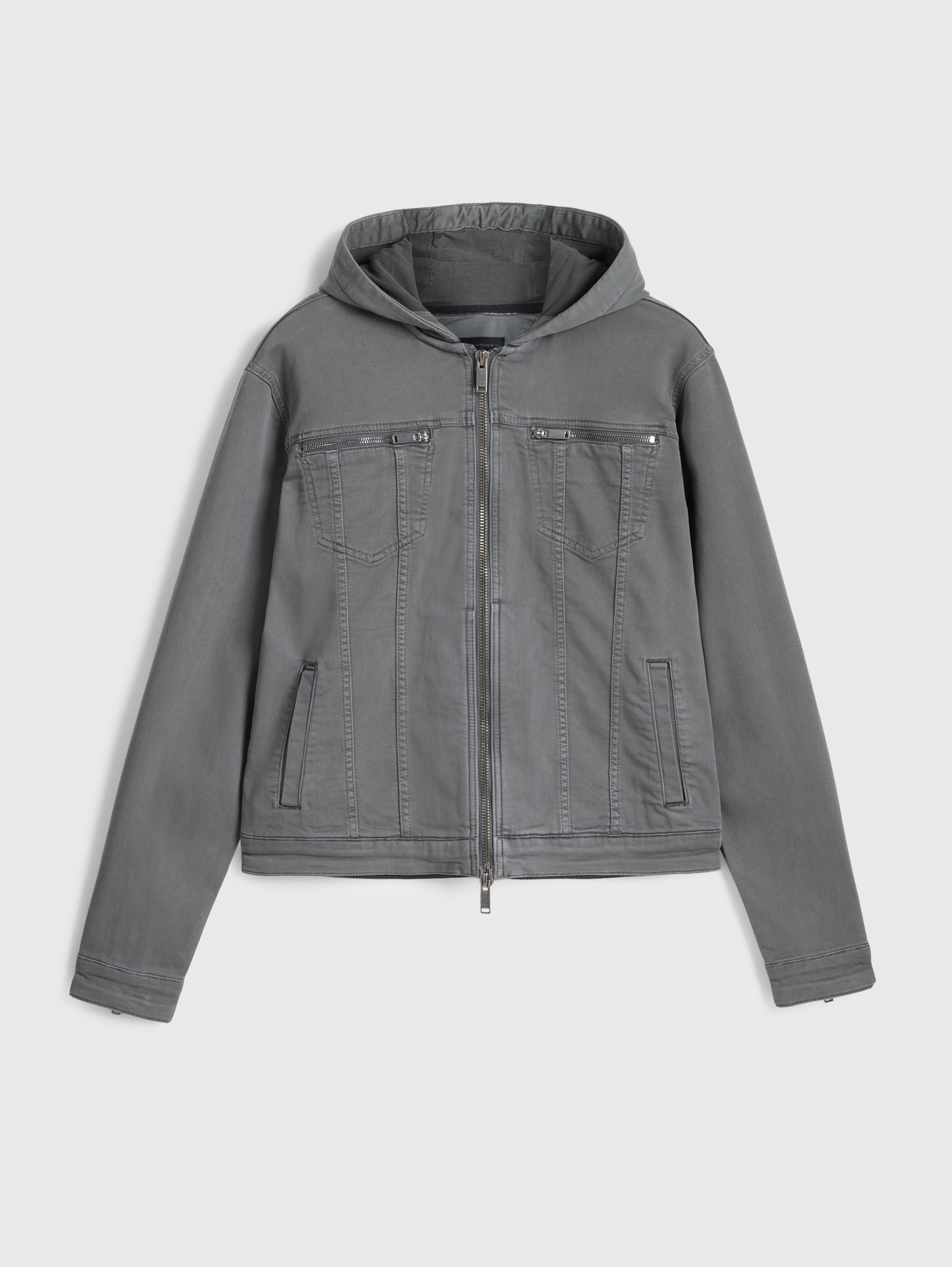 John varvatos outlet hooded denim jacket