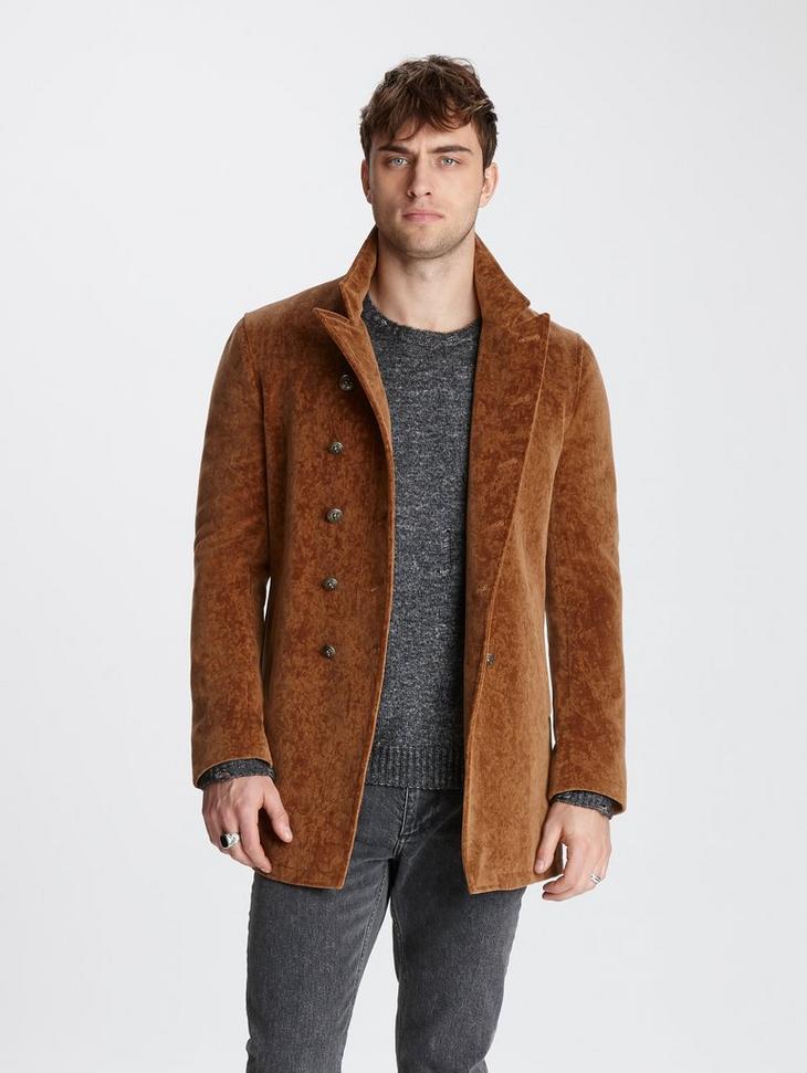 CORDUROY DOUBLE-BREASTED COAT image number 1