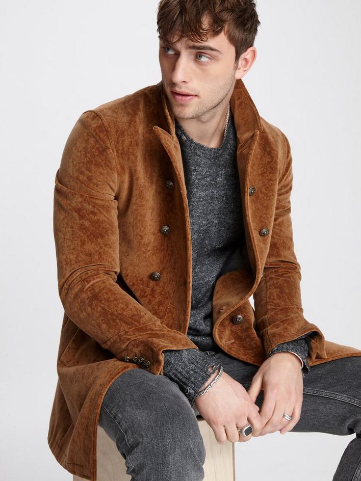 CORDUROY DOUBLE-BREASTED COAT image number 4