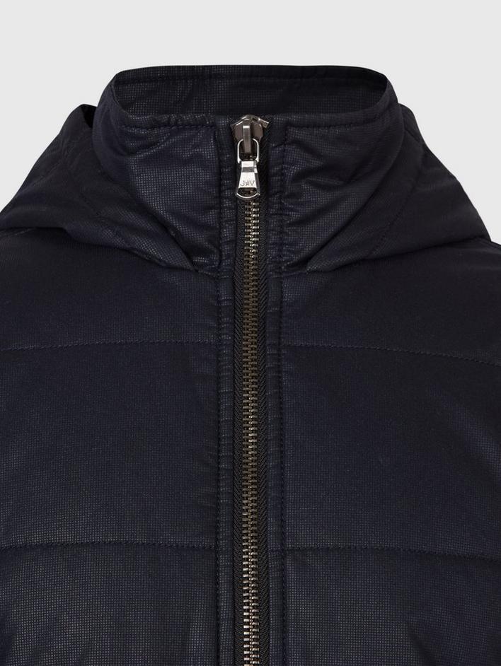 QUILTED PUFFER DOUBLE COLLAR HOODIE image number 3