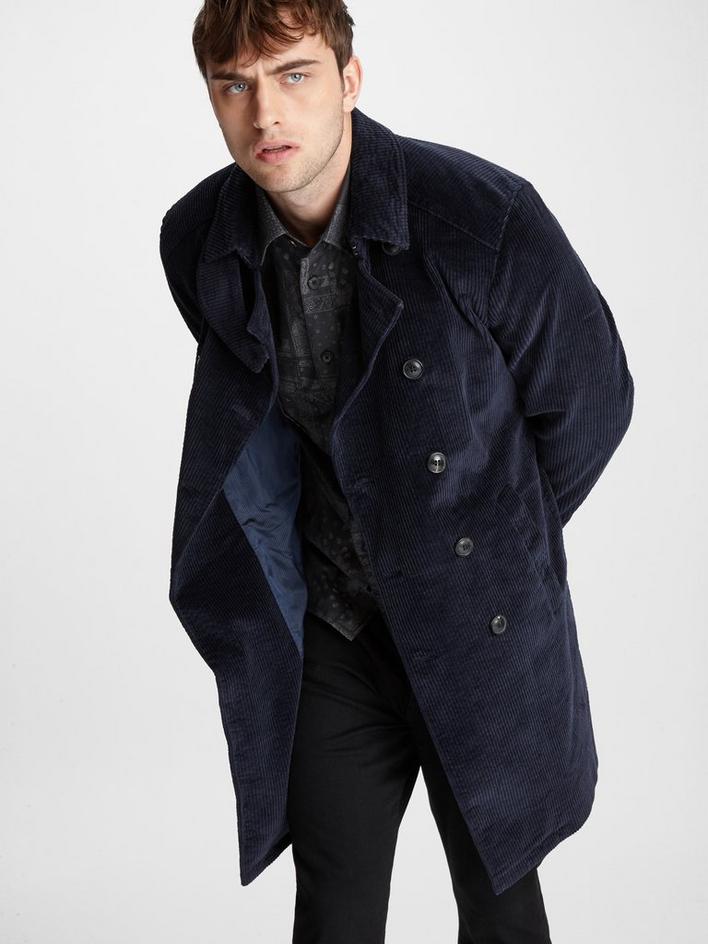 CORDUROY TRENCH COAT image number 4
