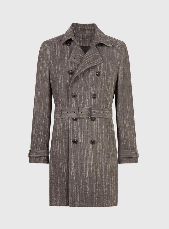 TEXTURED TRENCH COAT image number 3