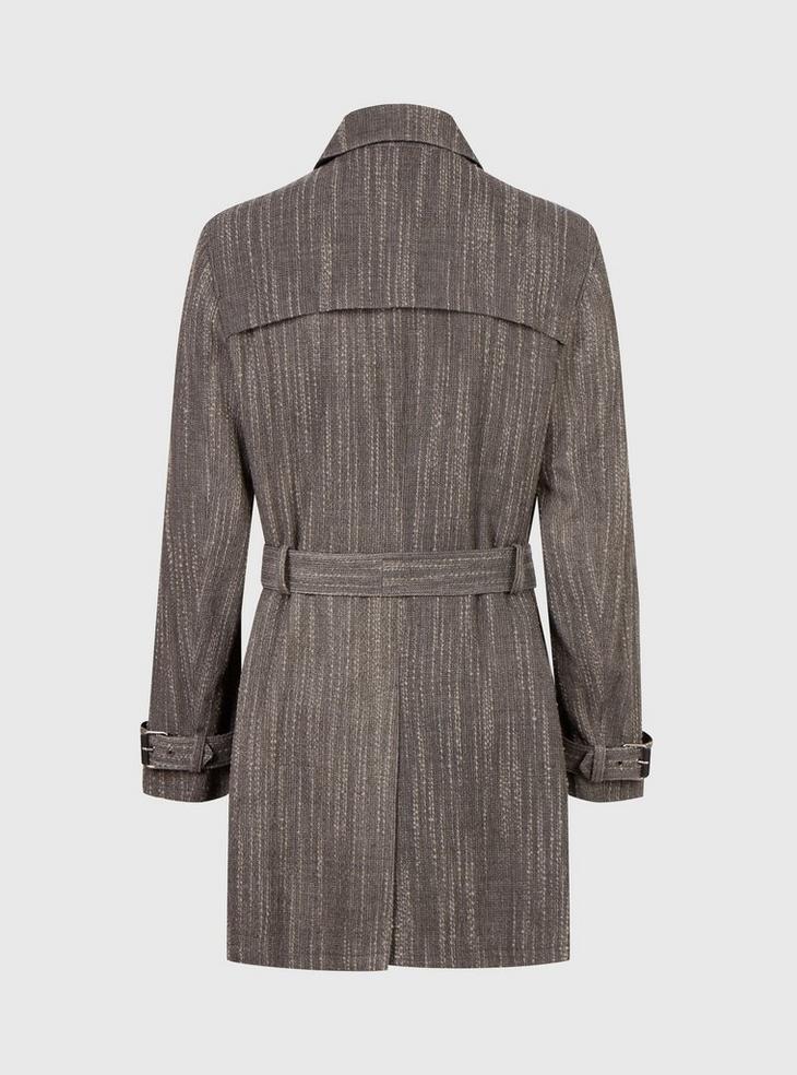 TEXTURED TRENCH COAT image number 4