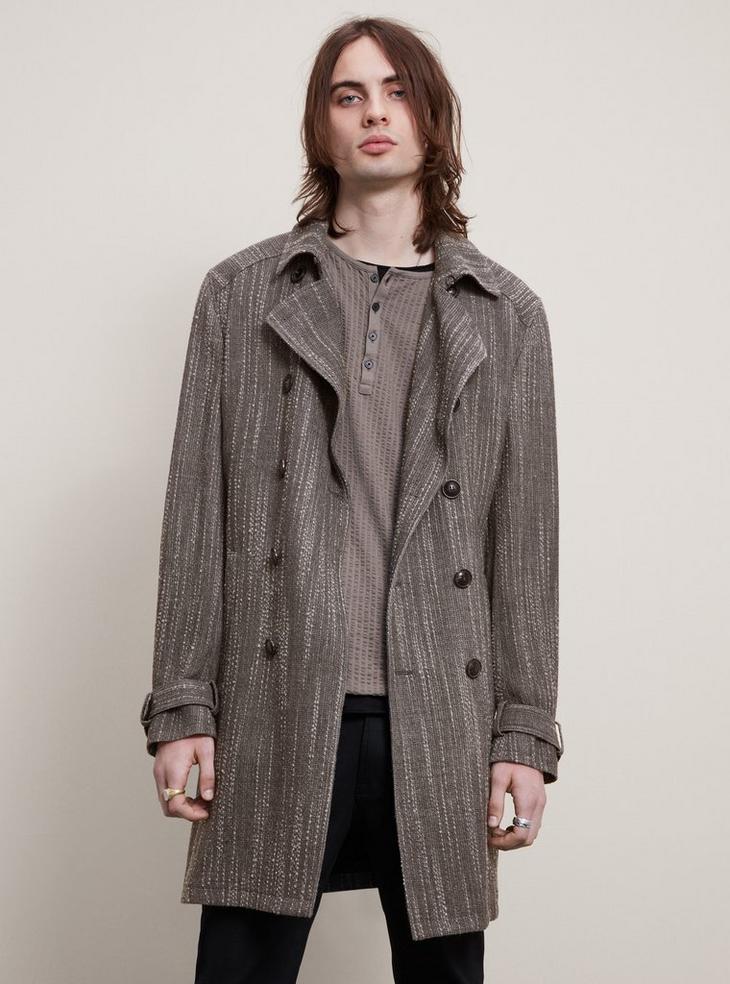 TEXTURED TRENCH COAT image number 5