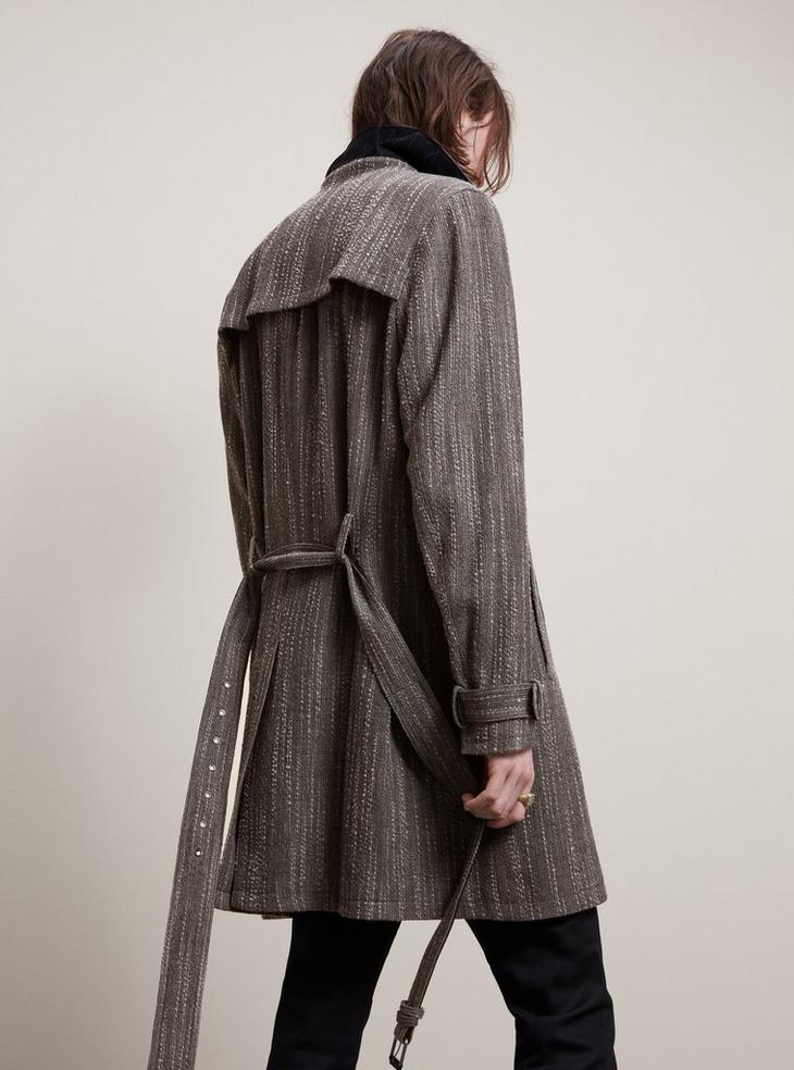 TEXTURED TRENCH COAT image number 8