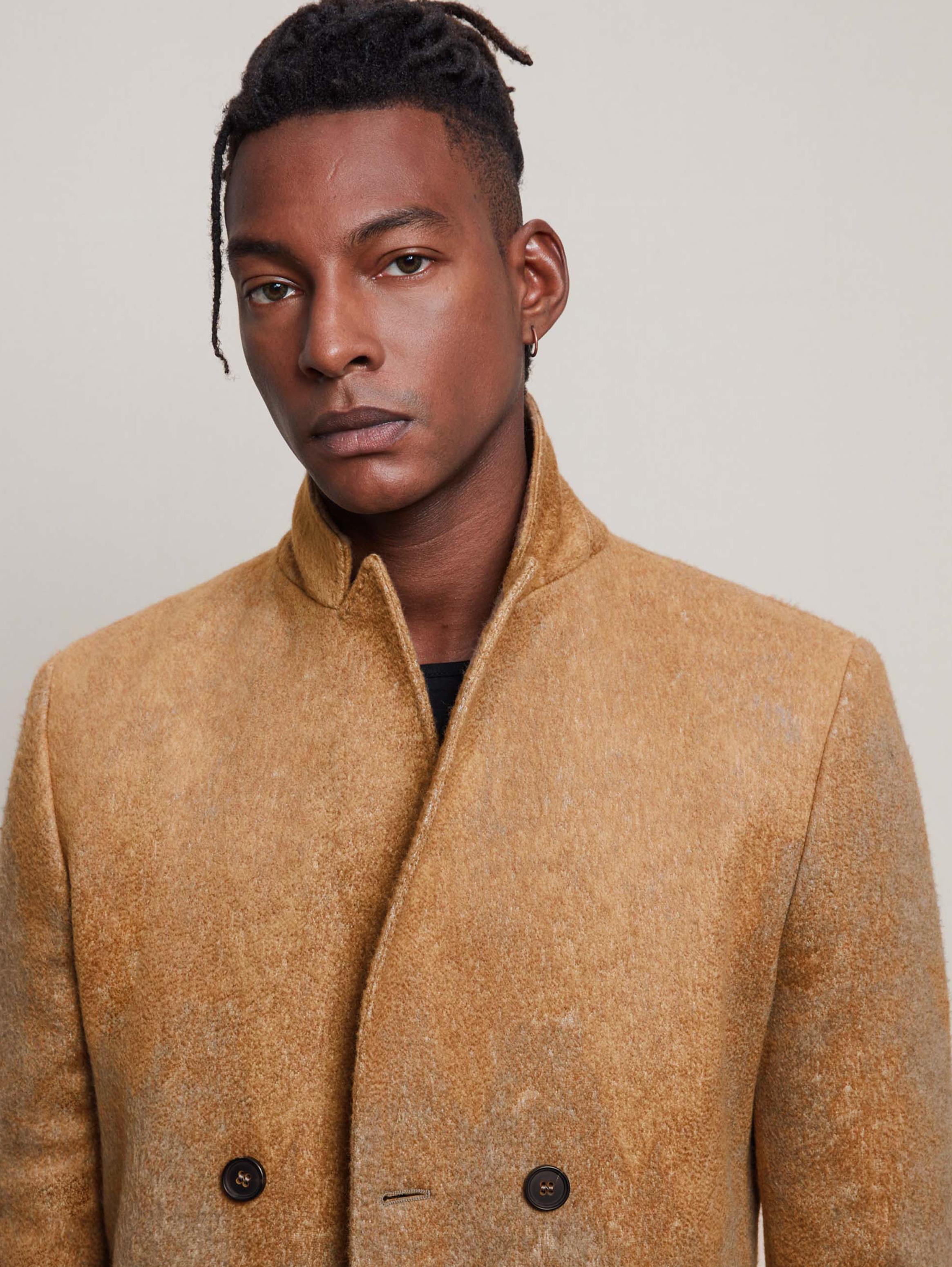 DOUBLE-BREASTED COAT WITH PICK STITCH image number 2