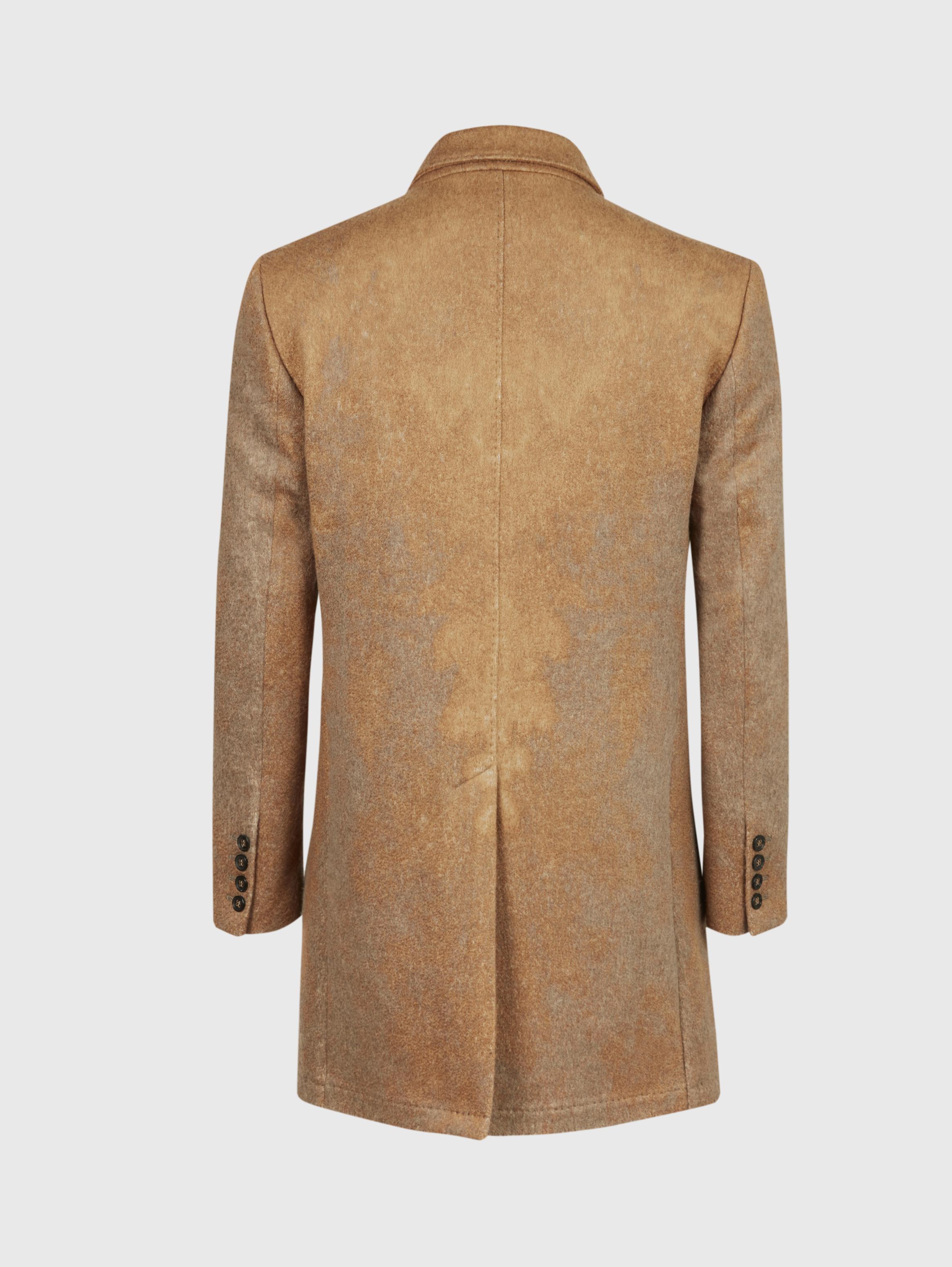 DOUBLE-BREASTED COAT WITH PICK STITCH image number 4