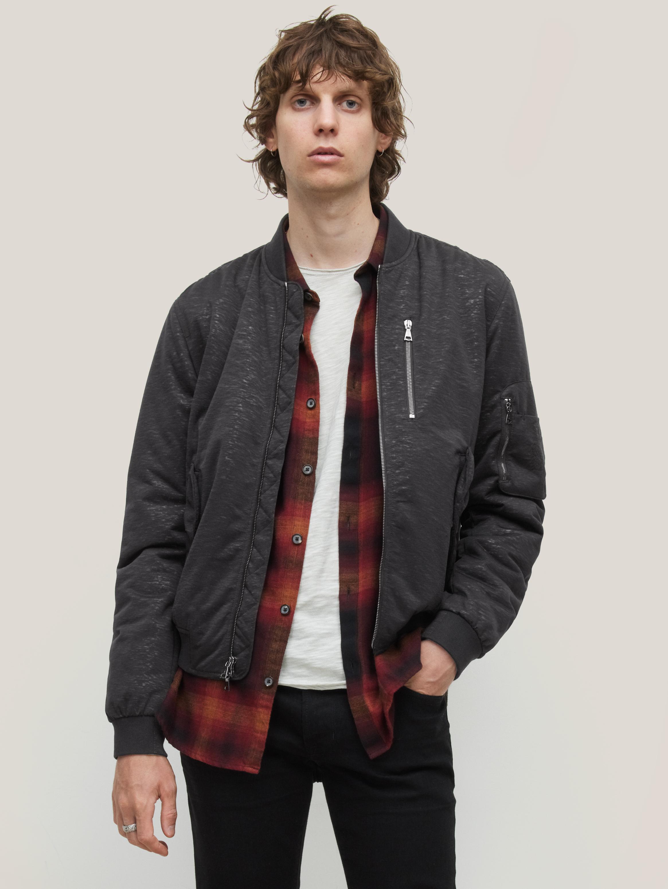 John varvatos 2025 quilted bomber jacket