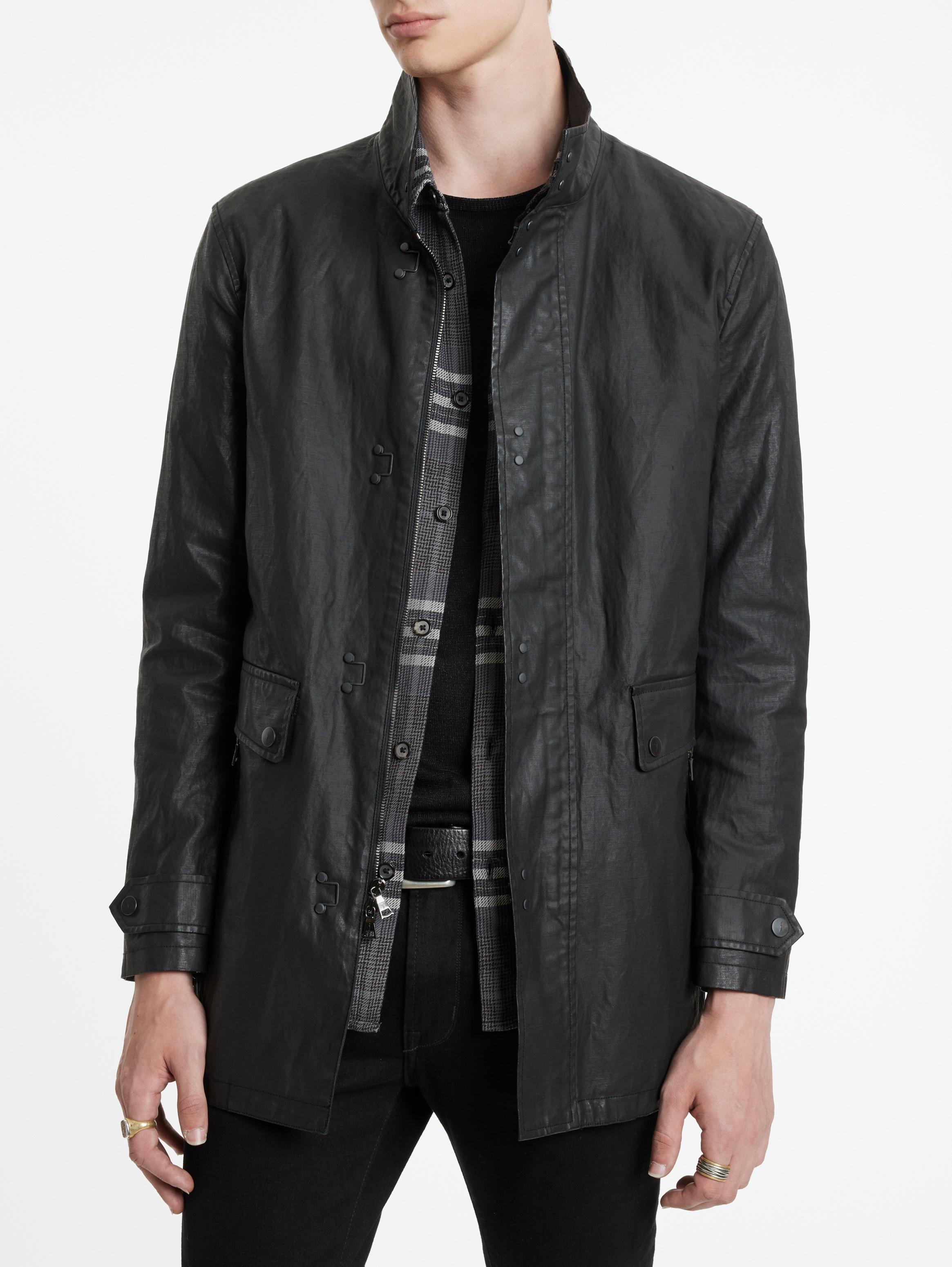 John varvatos outlet waxed cotton jacket