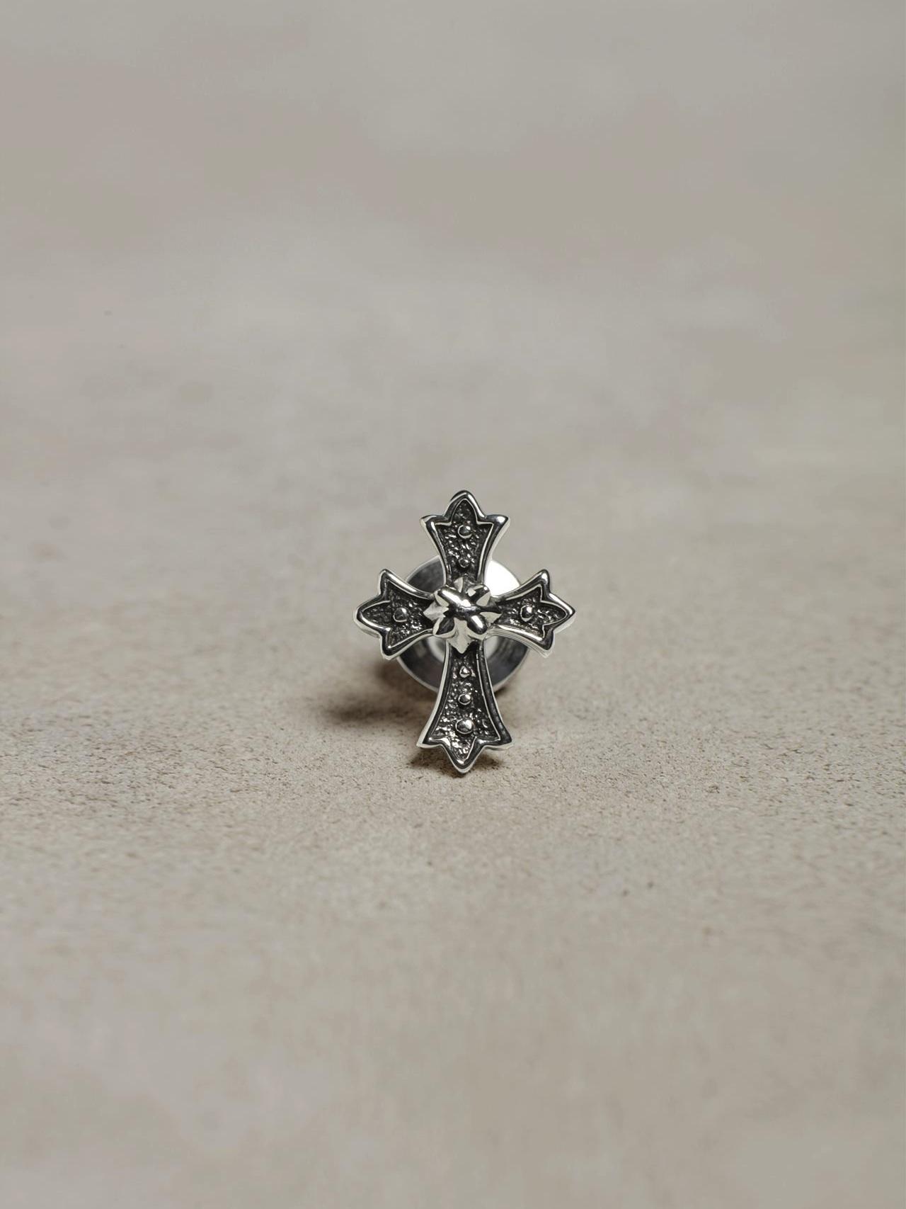 Silver Cross Lapel Pin image number 1