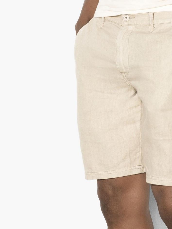 Linen Flat Front Shorts image number 3